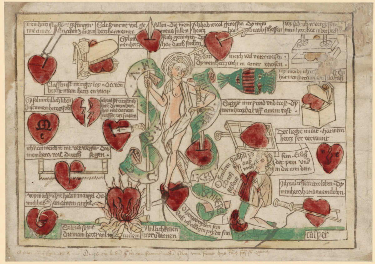 Abb. 7 Meister Casper, Frau Venus und der Verliebte (um 1485; Berlin, Kupferstichkabinett, Nr. 467-1908)