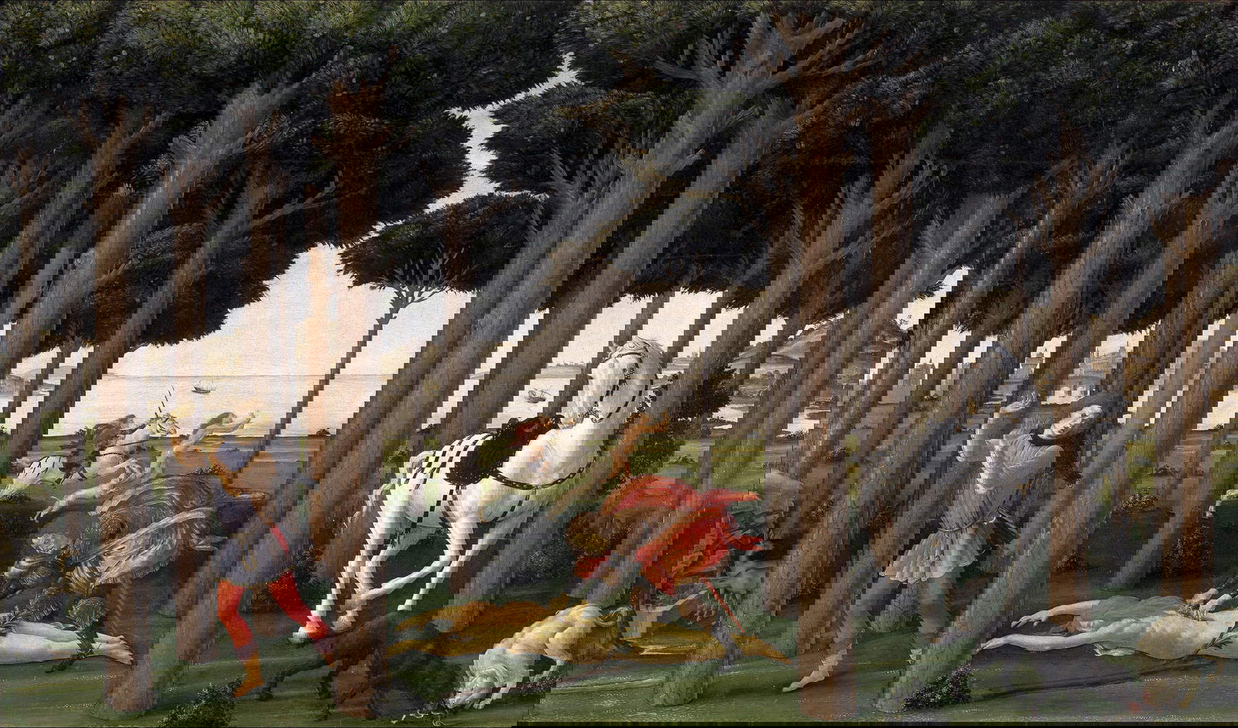 Abb. 1 Sandro Botticelli, Nastagio degli Onesti (1483; Madrid, Museo del Prado, Inv. P002839)