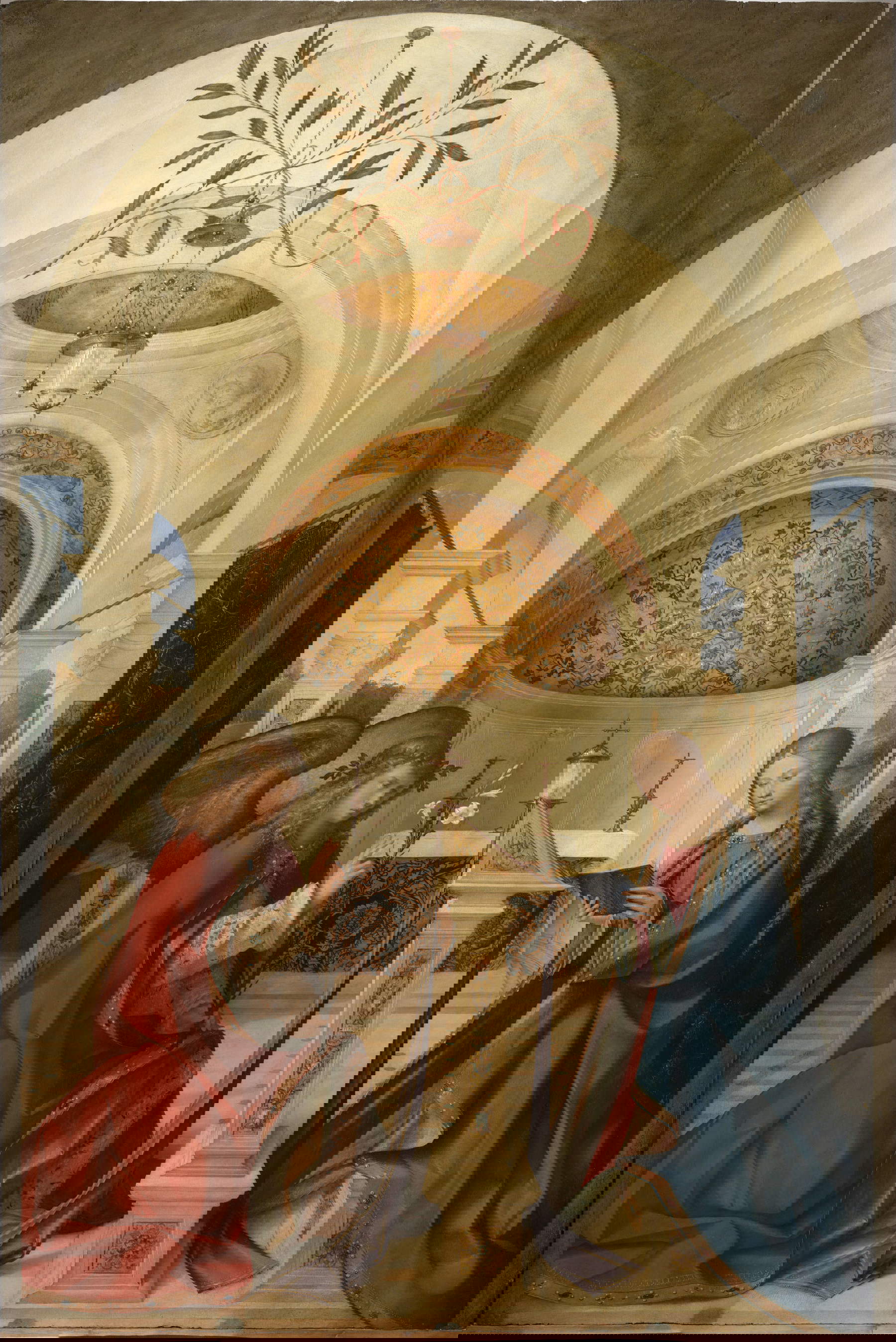 Boccaccio Boccaccino, Annunciazione (1507 circa tempera e olio su tavola, 230 &times; 150 cm; Cremona, Museo Diocesano, inv. IV.013)