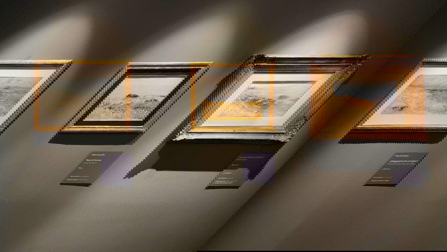 Arrangements for the exhibition Plinio Nomellini in Genoa. Between modernity and symbolism. Photo: Federico Giannini