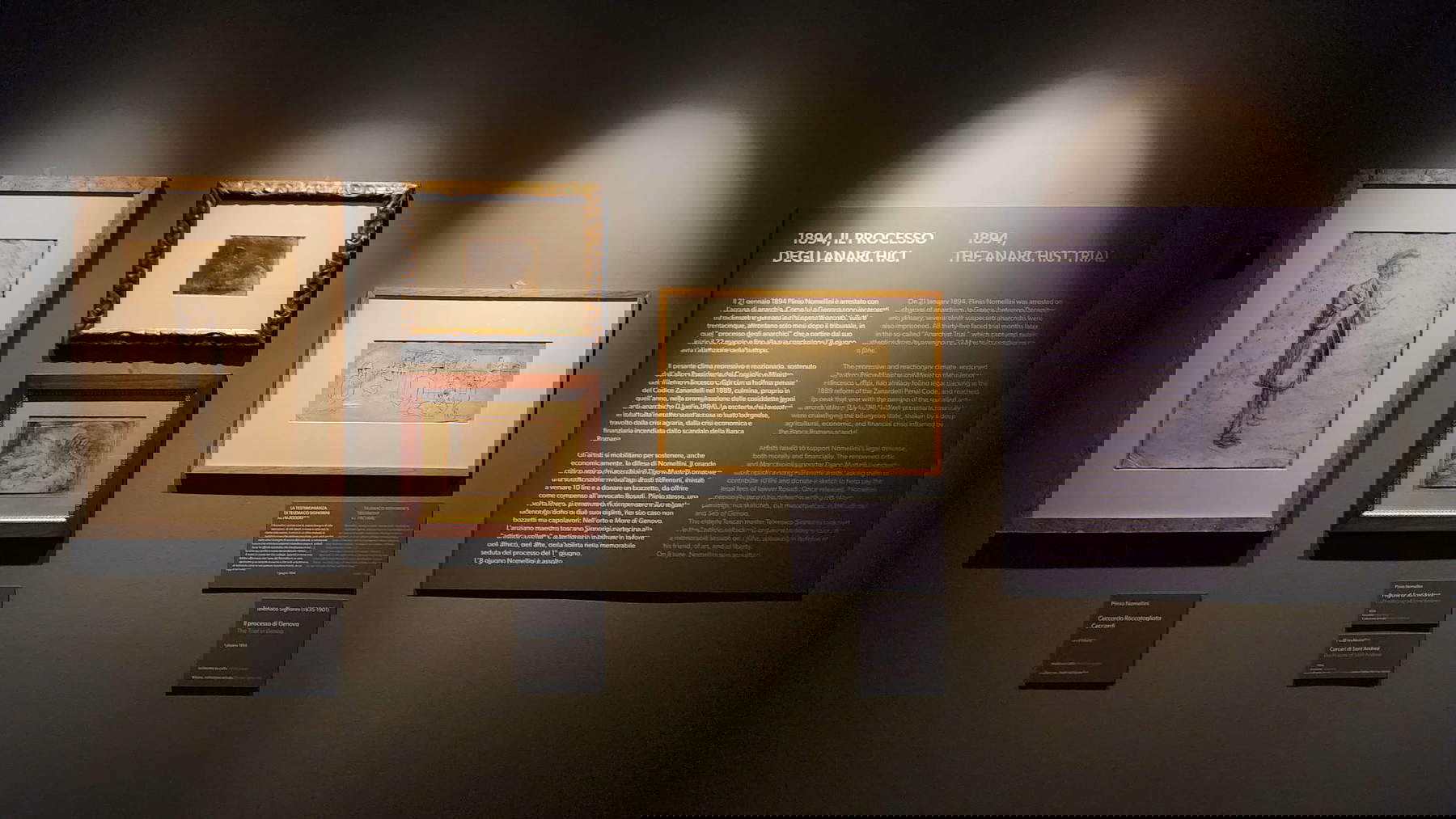 Arrangements for the exhibition Plinio Nomellini in Genoa. Between modernity and symbolism. Photo: Federico Giannini