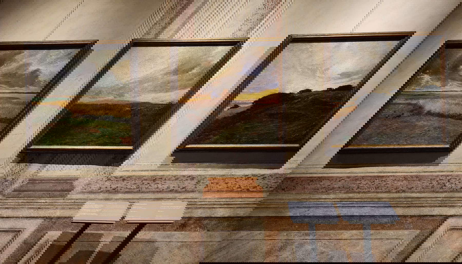 Arrangements for the exhibition Plinio Nomellini in Genoa. Between modernity and symbolism. Photo: Federico Giannini