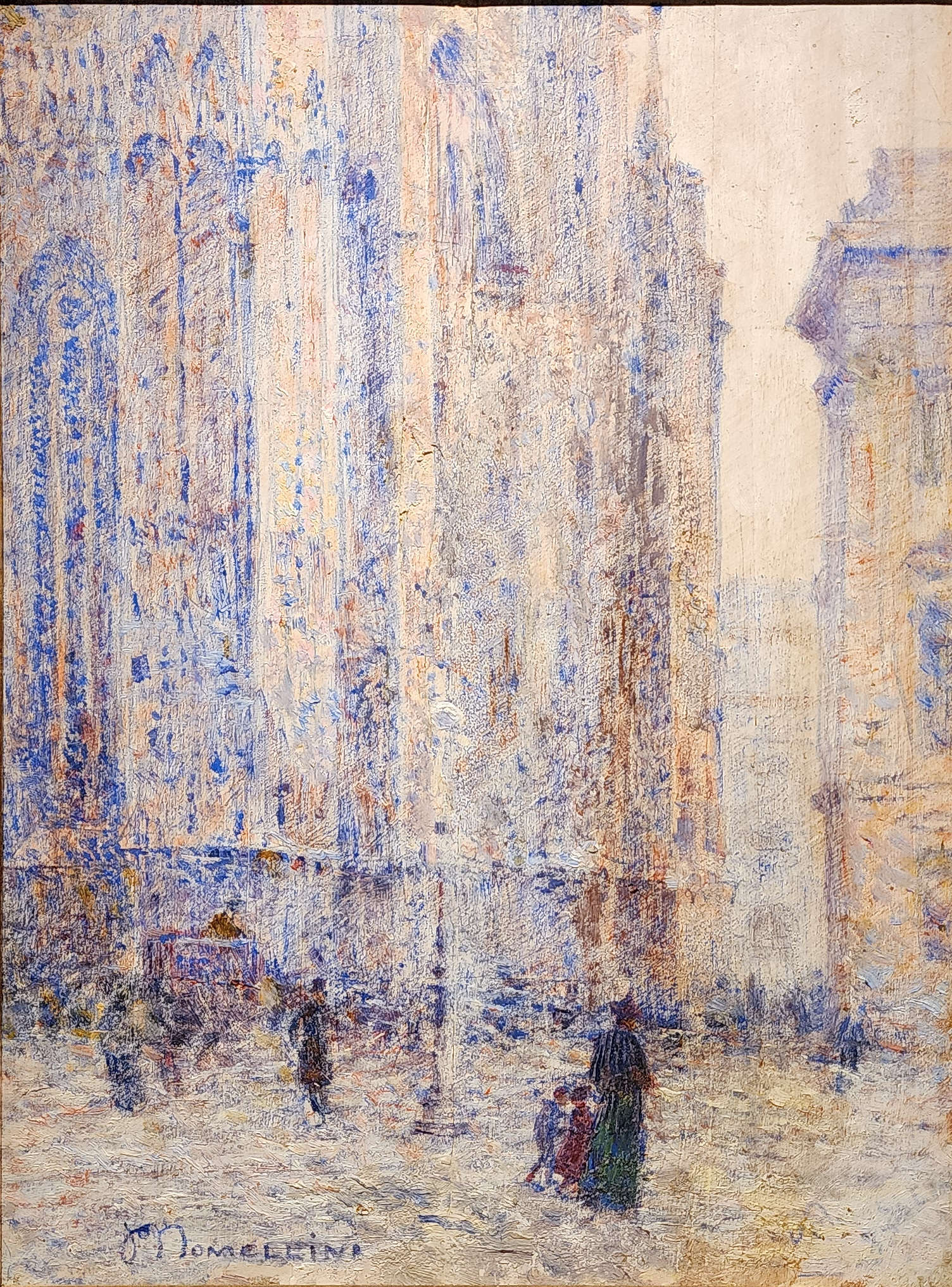 Plinio Nomellini, Recollection of Milan (1891; oil on cardboard, 35 x 25.5 cm; Private collection)