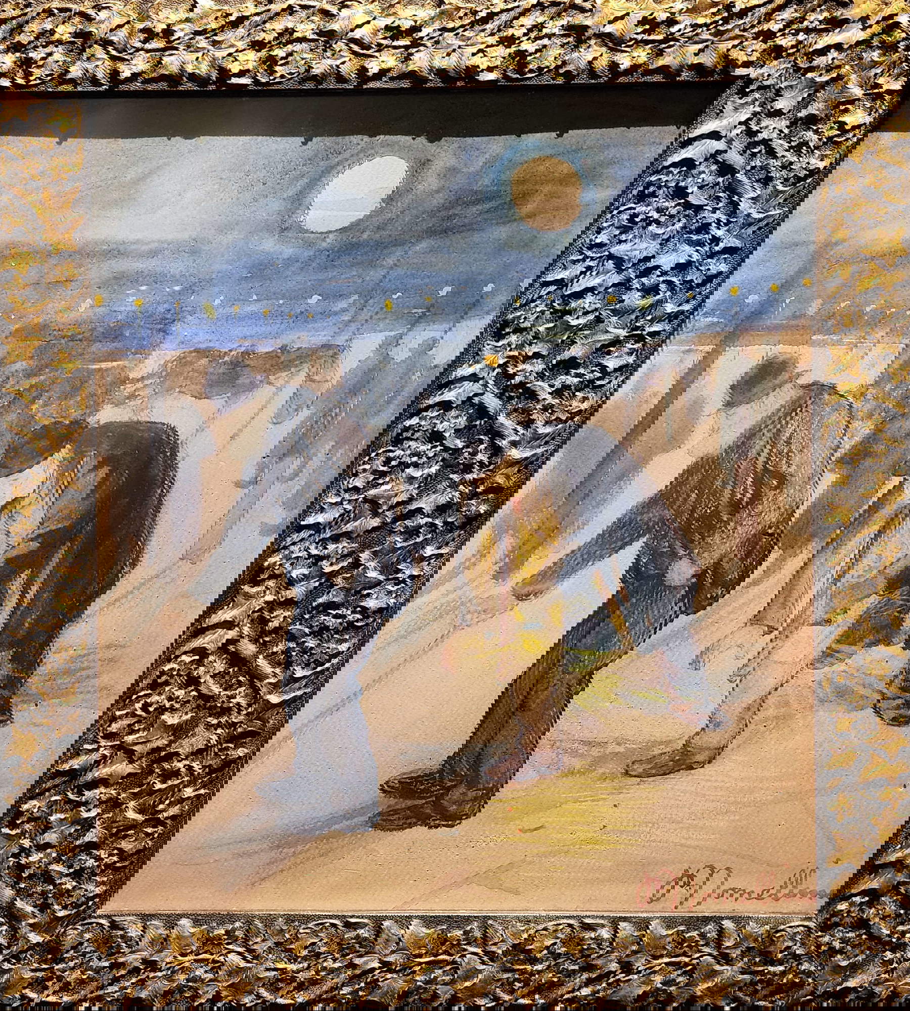 Plinio Nomellini, The Troubadours (I ciccaioli) (ca. 1895; watercolor on paper, 34 x 29 cm; Private collection)