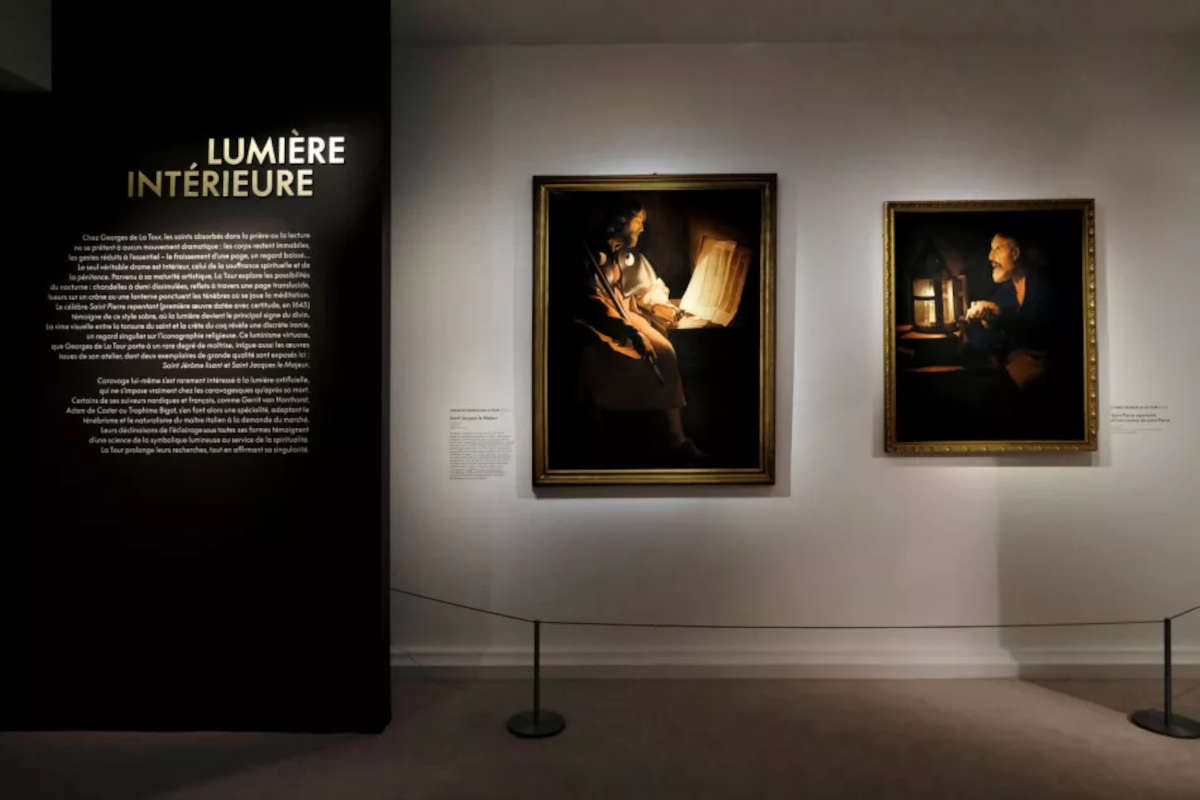 Ausstellungslayouts Georges de La Tour. Zwischen Schatten und Licht. Foto: Culturespaces / Nicolas H&eacute;ron