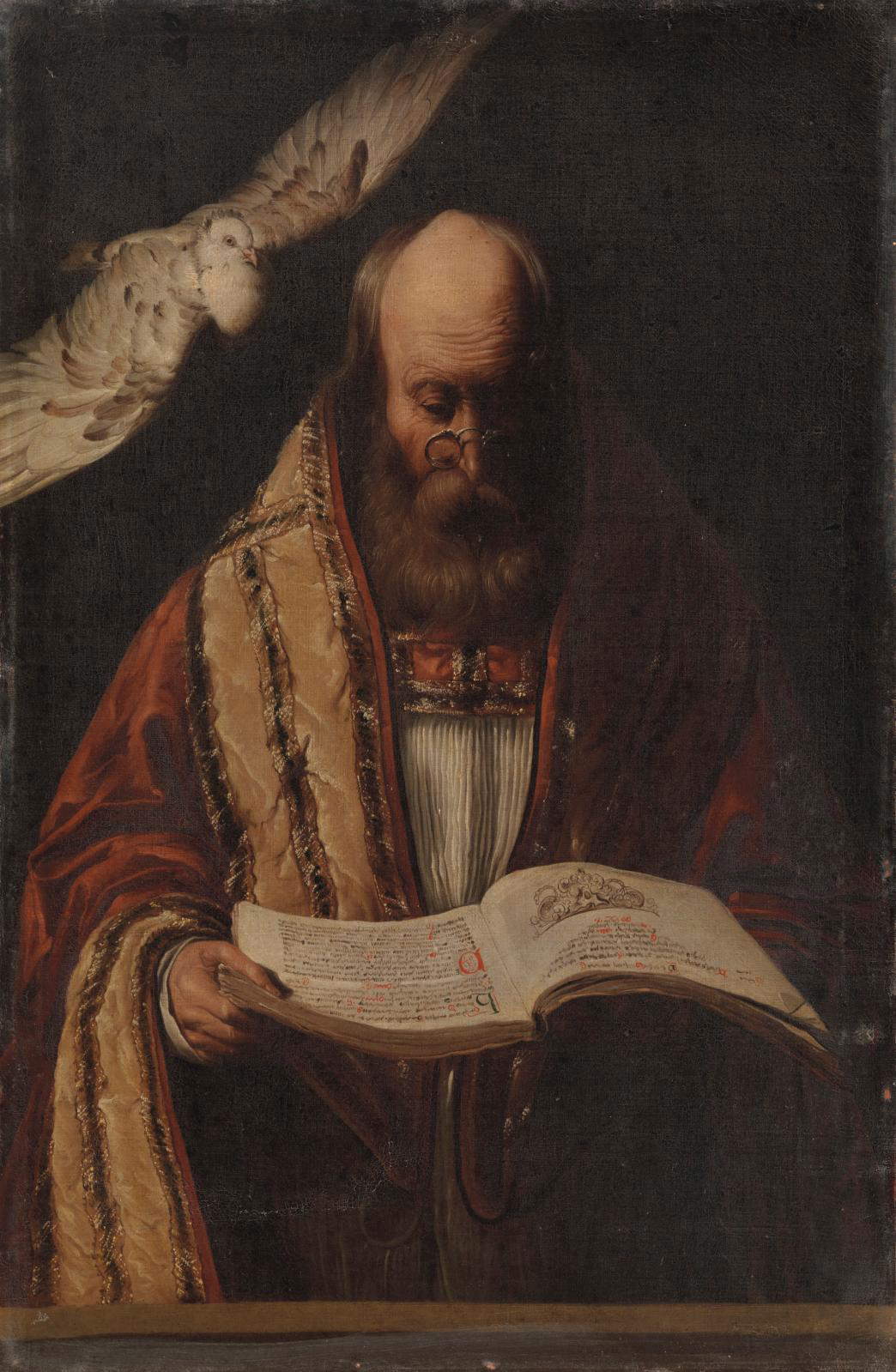 Georges de La Tour?, Der Heilige Gregor (um 1630; Öl auf Leinwand; Lissabon, Museu Nacional de Arte Antiga)