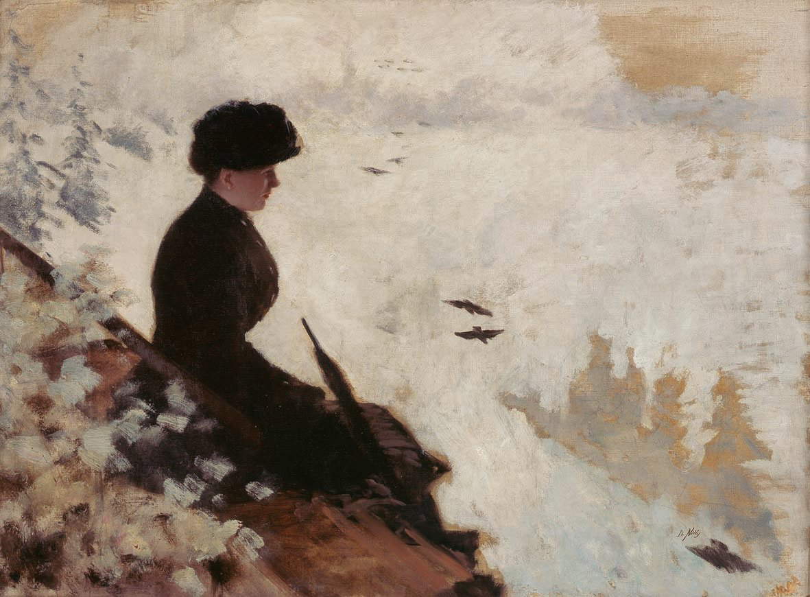 Giuseppe De Nittis, Effect of Snow (ca. 1875; oil on canvas, 54 x 73 cm; Barletta, Pinacoteca Giuseppe De Nittis, inv. 950)