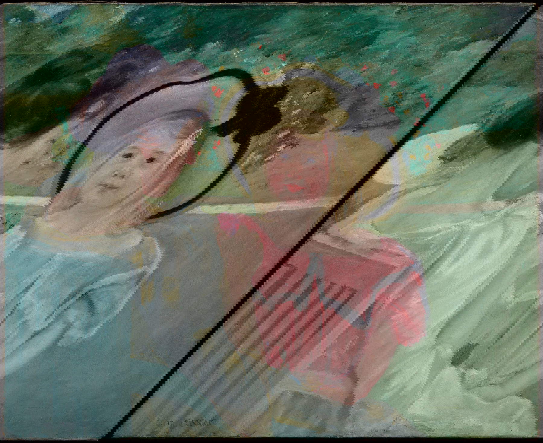 Mary Cassatt, In the Garden (1903 or 1904; oil on canvas, 67.9 x 82.6 cm; Detroit, Institute of Arts, gift of Dr. Ernest G. Stillman, inv. 22.6)