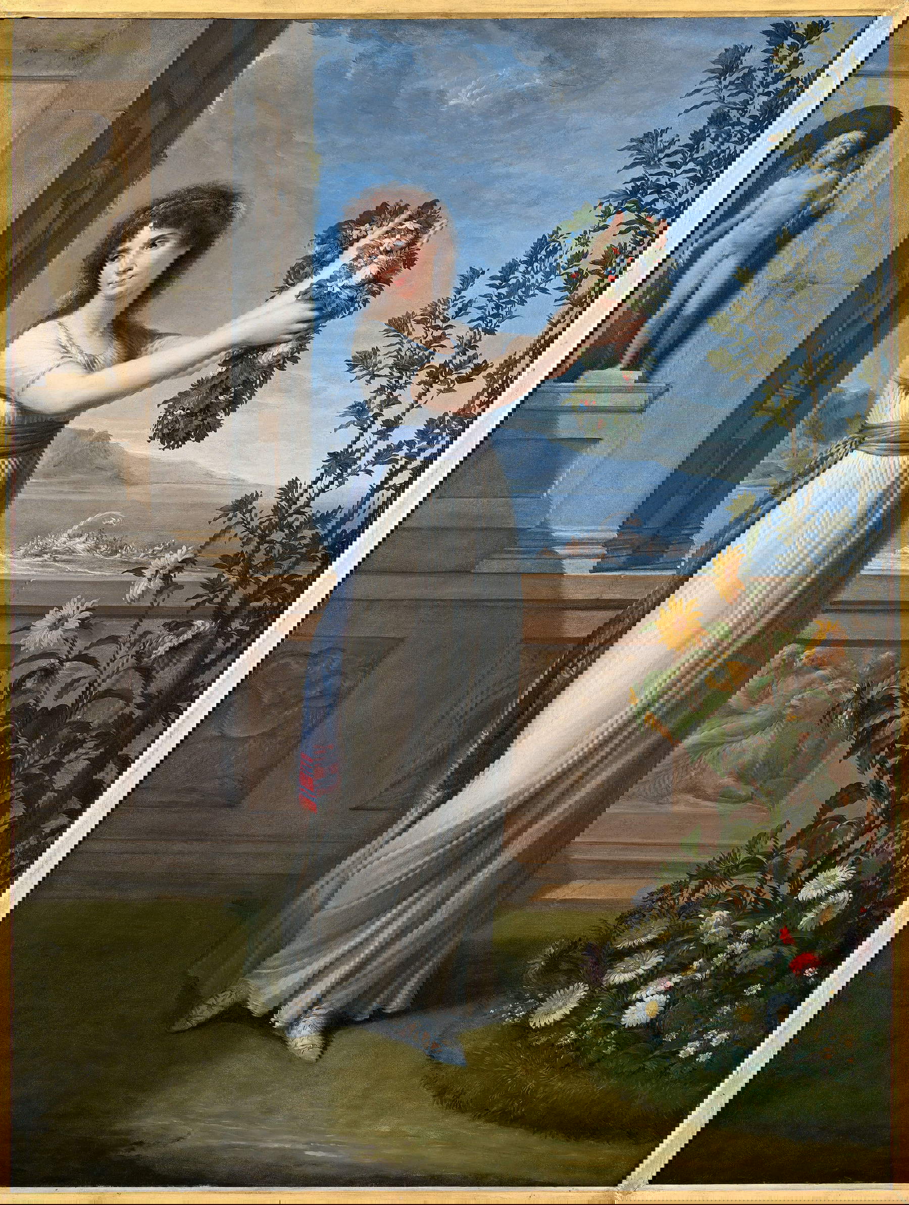 Andrea Appiani, Jos&eacute;phine Bonaparte de Beauharnais krönt die der Venus geweihte Myrte (1796; Öl auf Leinwand, 98 x 73,5 cm; Robilant+Voena)