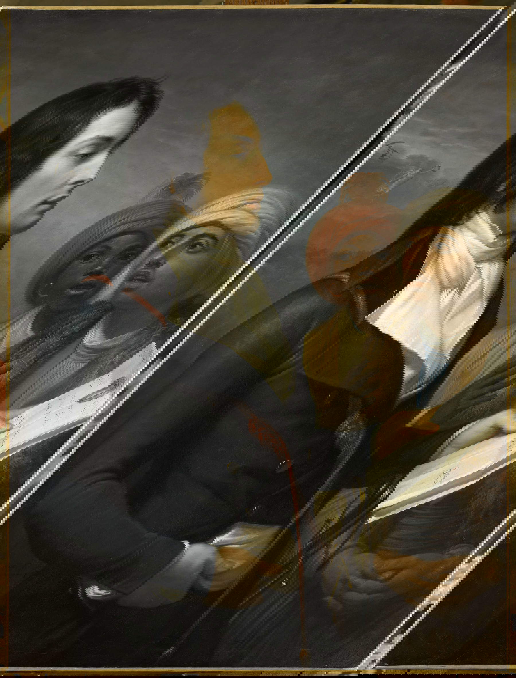 Andrea Appiani, Louis Charles Antoine Desaix liest zwei Ägyptern eine Agenda von Napoleon vor (1800; Öl auf Leinwand, 99,2 x 74,7 cm; Versailles, Mus&eacute;e national des ch&acirc;teaux de Versailles et de Trianon) &copy; GrandPalaisRmn (Ch&acirc;teau de Versailles) / Franck Raux