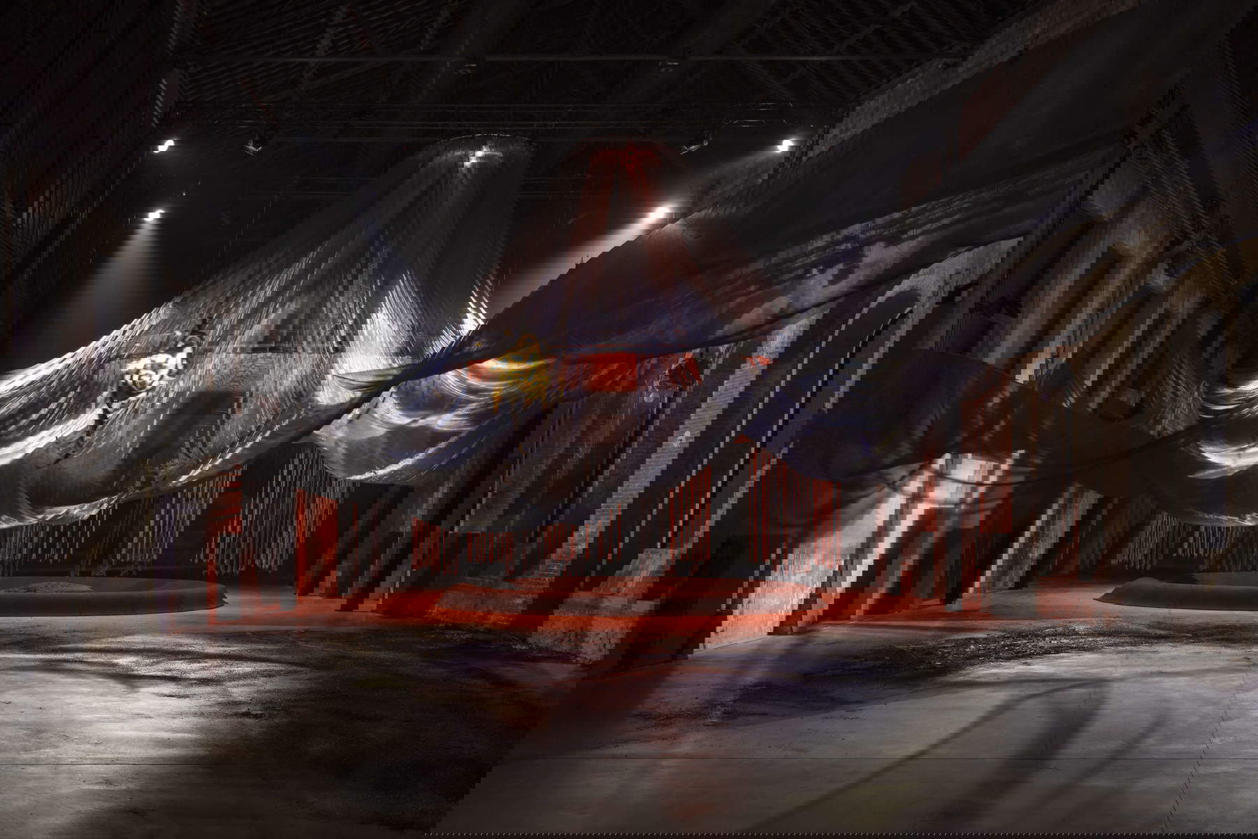 Laure Prouvost, We felt a star dying (2025), veduta degli allestimenti alle OGR di Torino. Foto: Andrea Rossetti