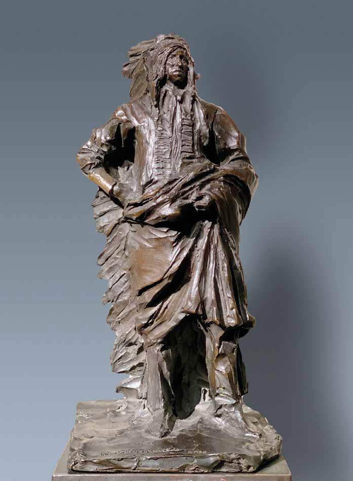 Paolo Troubetzkoy, Roter Indianer (Ith&uacute;nkasan Gle&scaron;k&aacute;?) (1911; Bronze, 48 &times; 25 &times; 25 cm; Privatsammlung) Foto &copy; Dario Mottola, Italienische Bildhauerei