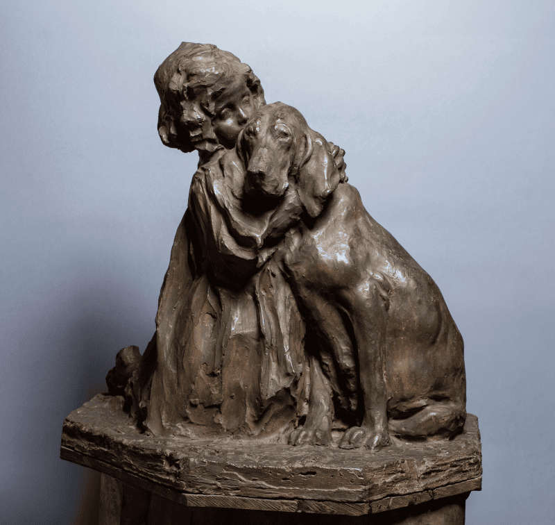 Paolo Troubetzkoy, Gli amici fedeli (um 1897; Bronze, patinierter Gips, 87 &times; 86 &times; 97 cm; Verbania, Museo del Paesaggio, Inv.-Nr. 312). Foto: Francesco Lillo