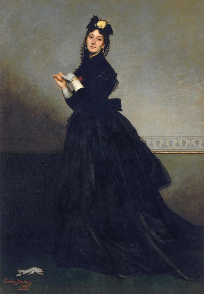 Carolus-Duran, La dame au gant (1869; óleo sobre lienzo, 228 x 164 cm; París, Museo de Orsay)