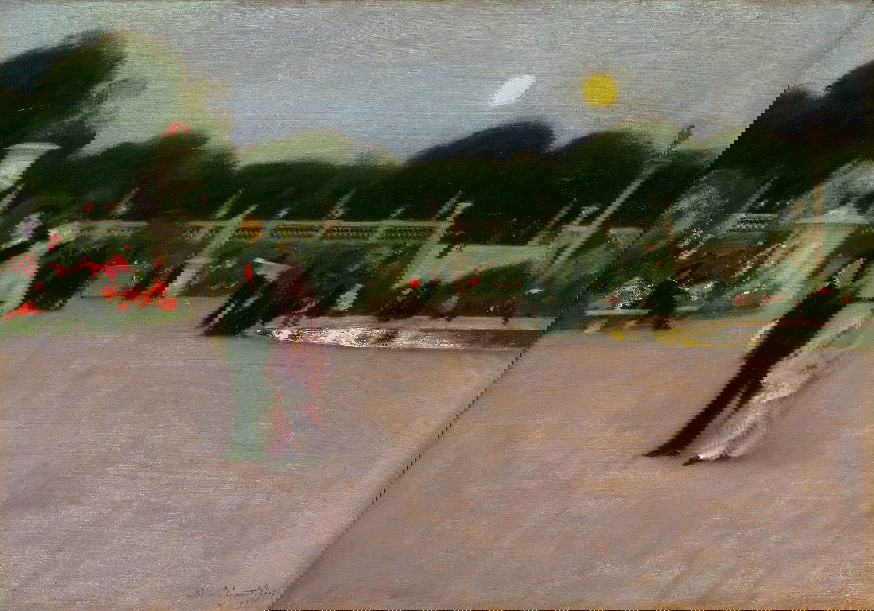 John Singer Sargent, Jardin du Luxembourg (1879; óleo sobre lienzo, 65,7 x 92,4 cm; Filadelfia, Museo de Arte de Filadelfia)