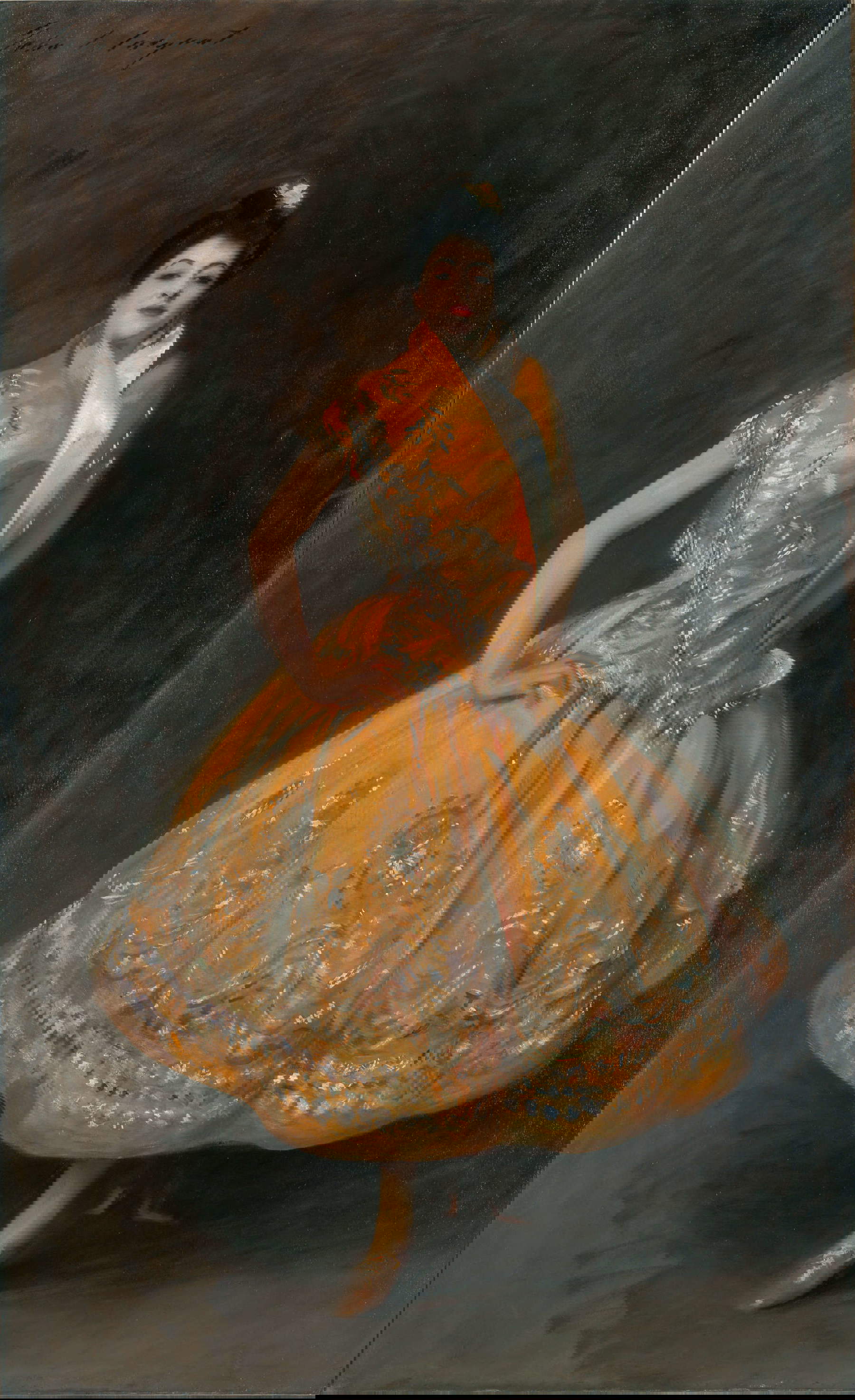 John Singer Sargent, La Carmencita (1890; óleo sobre lienzo, 229 x 140 cm; París, Museo de Orsay)