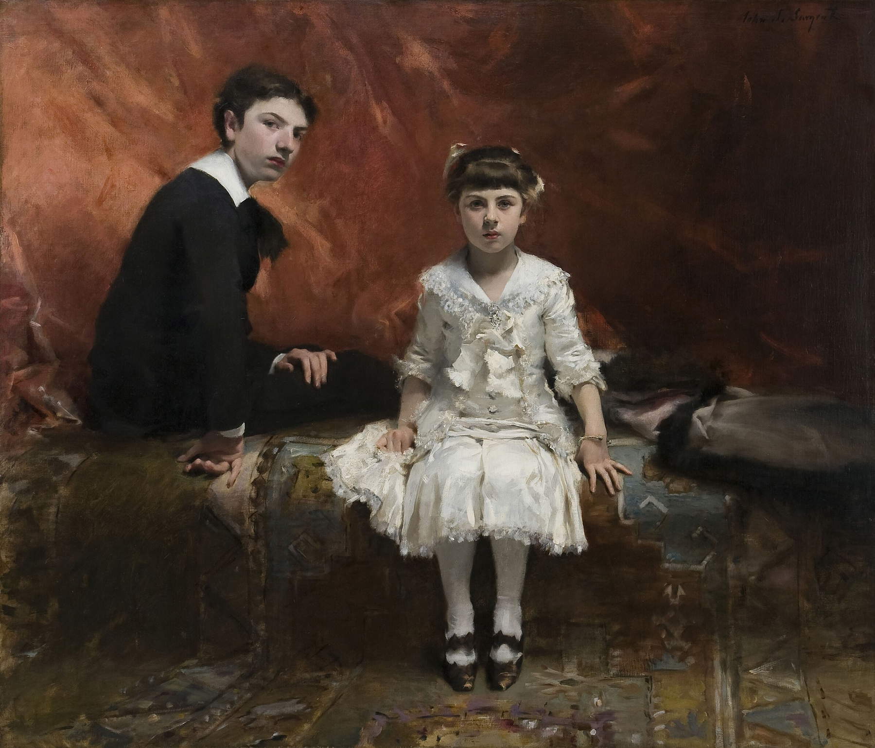 John Singer Sargent, Retrato de &Eacute;douard y Marie-Louise Pailleron (1881; óleo sobre lienzo, 152,4 x 175,3 cm; Des Moines, Des Moines Art Center Permanent Collections)