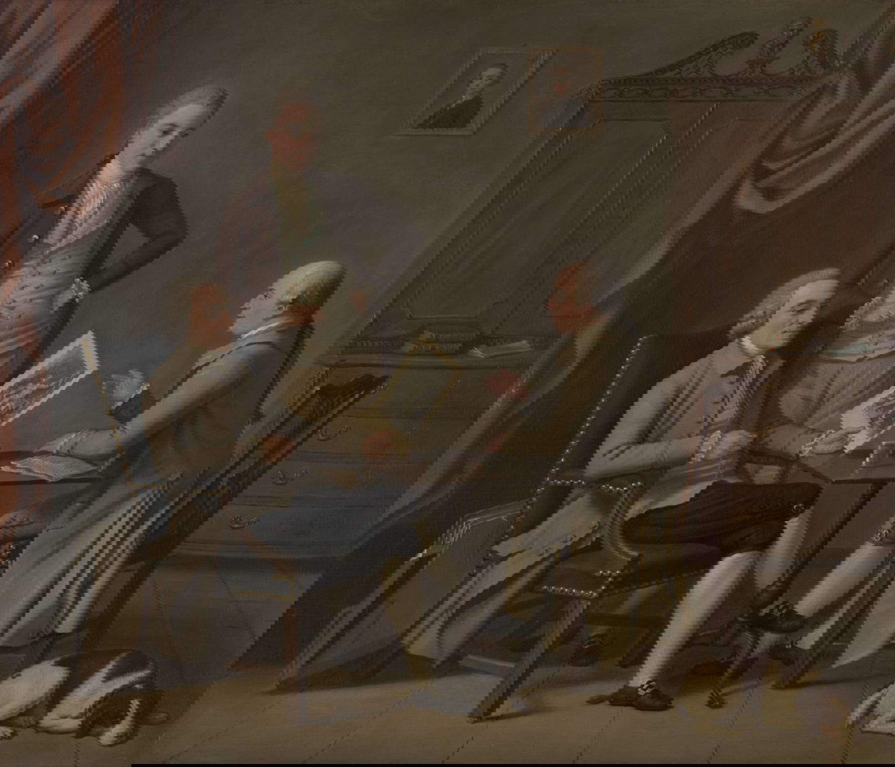 David Allan, The connoisseurs: John Caw, John Bonar, James Bruce (1783; oil on canvas, 87.5 x 101.9 cm; Edinburgh, National Galleries of Scotland)