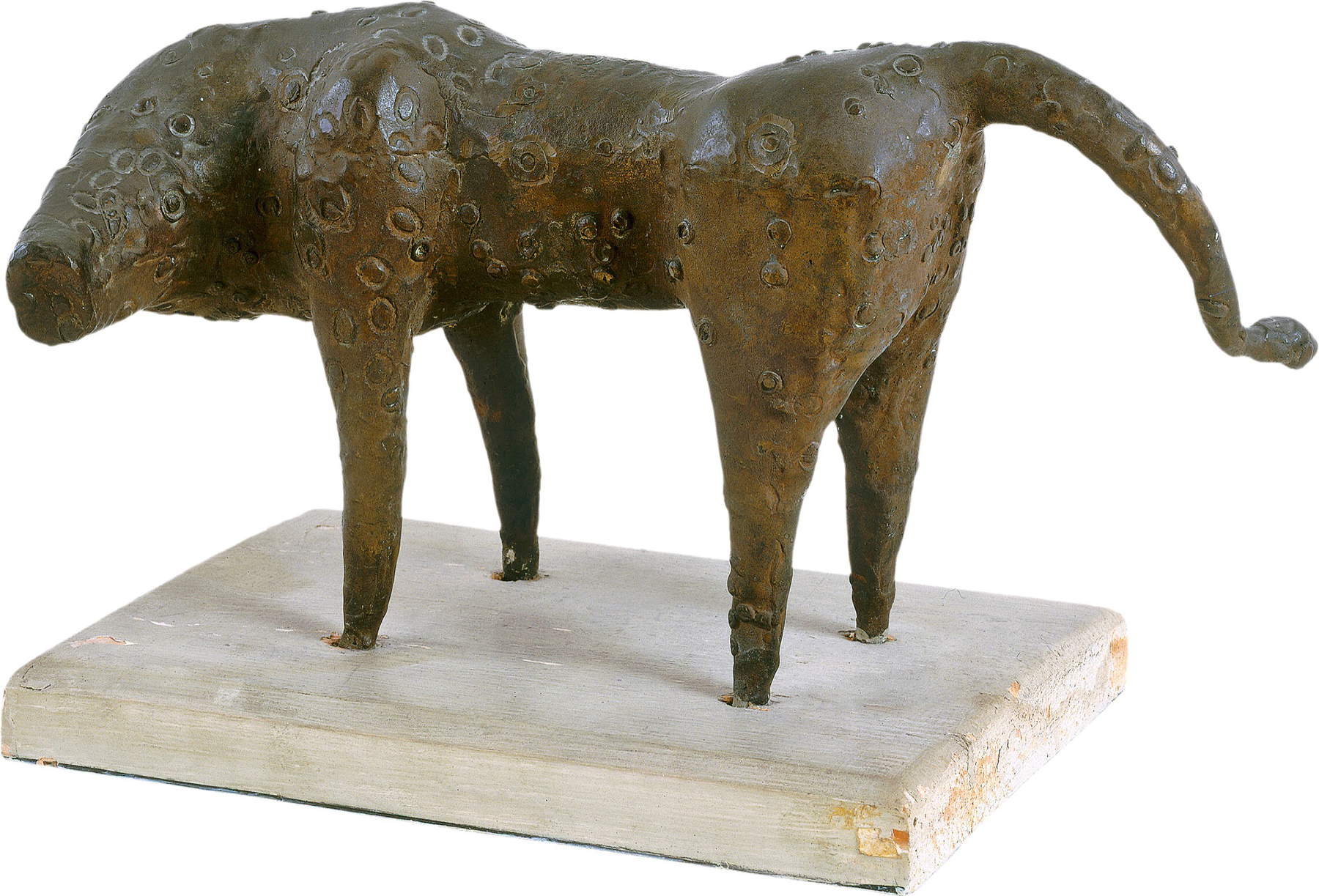 Mirko Basaldella, Piccola Chimera (1956; bronzo, 15,5 x 31,4 x 13 cm; Venezia, Collezione Peggy Guggenheim)