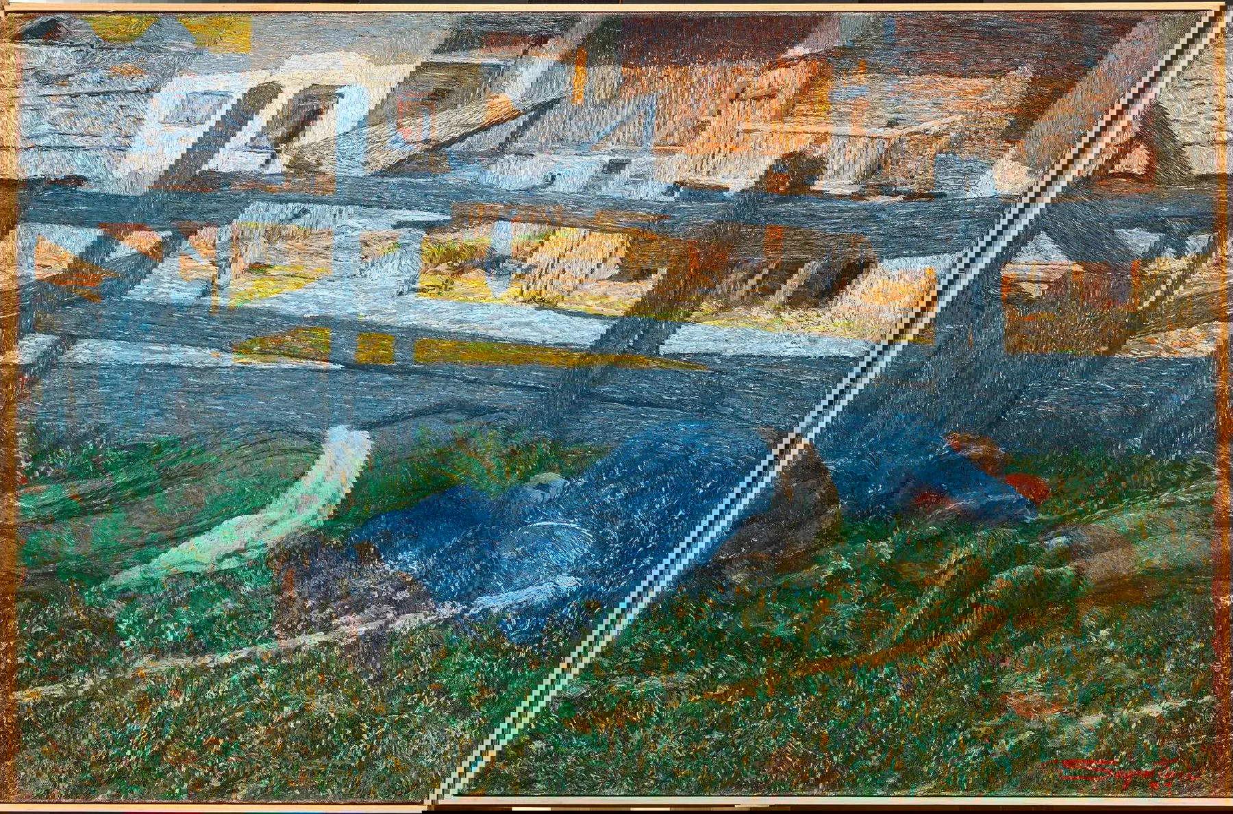 Giovanni Segantini, Repos à l'ombre (1892 ; huile sur toile, 45 &times; 68 cm ; collection Christoph Blocher)