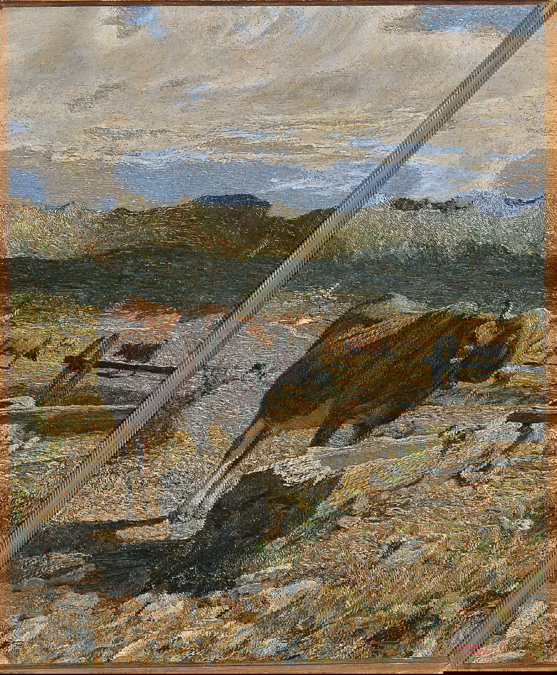 Giovanni Segantini, Vache brune à l'abreuvoir (1892 ; huile sur toile, 74,4 &times; 61,5 cm ; St. Moritz, musée Segantini, dépôt de la Fondation Otto Fischbacher Giovanni Segantini)