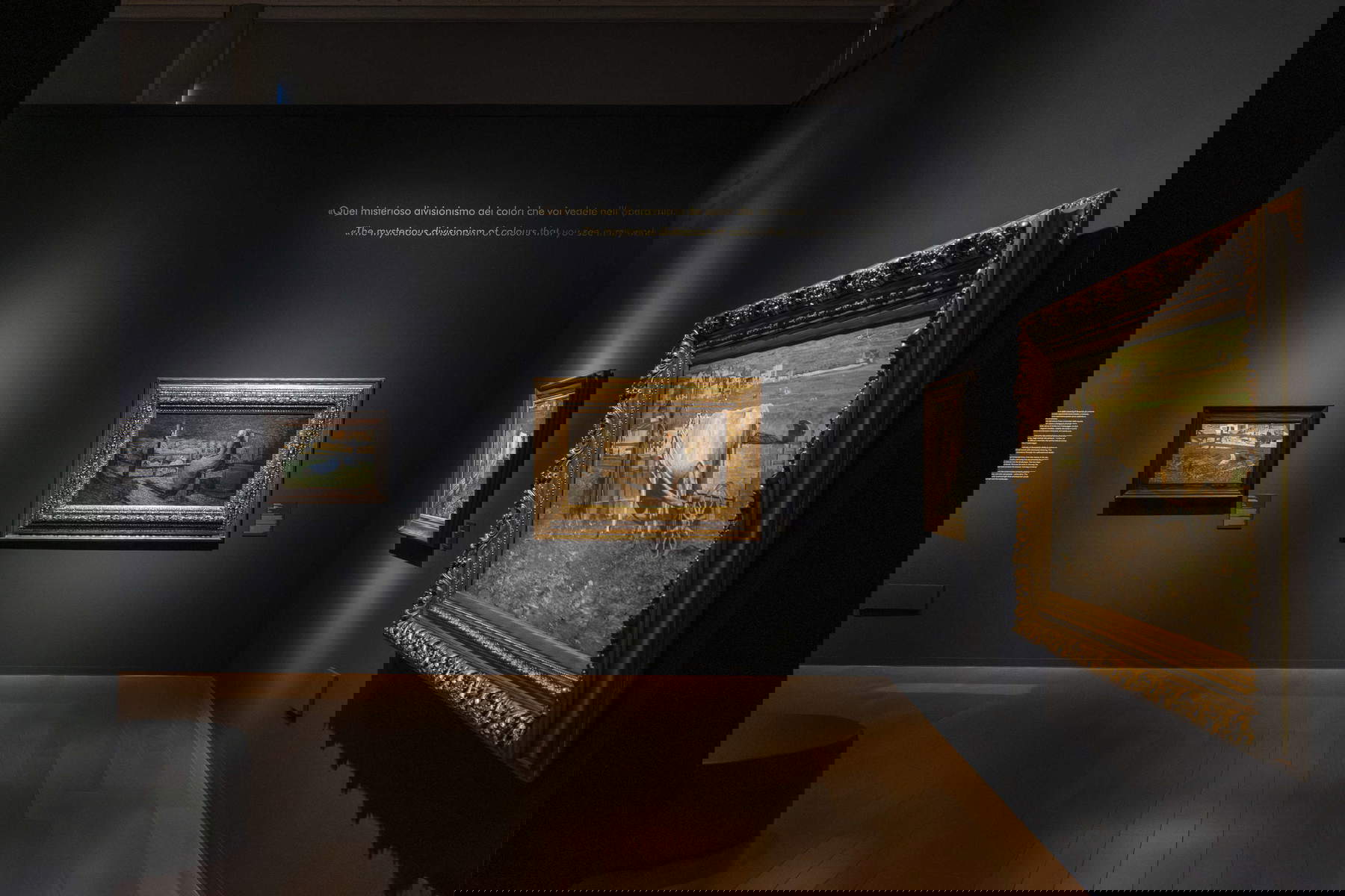 Montage de l'exposition Giovanni Segantini