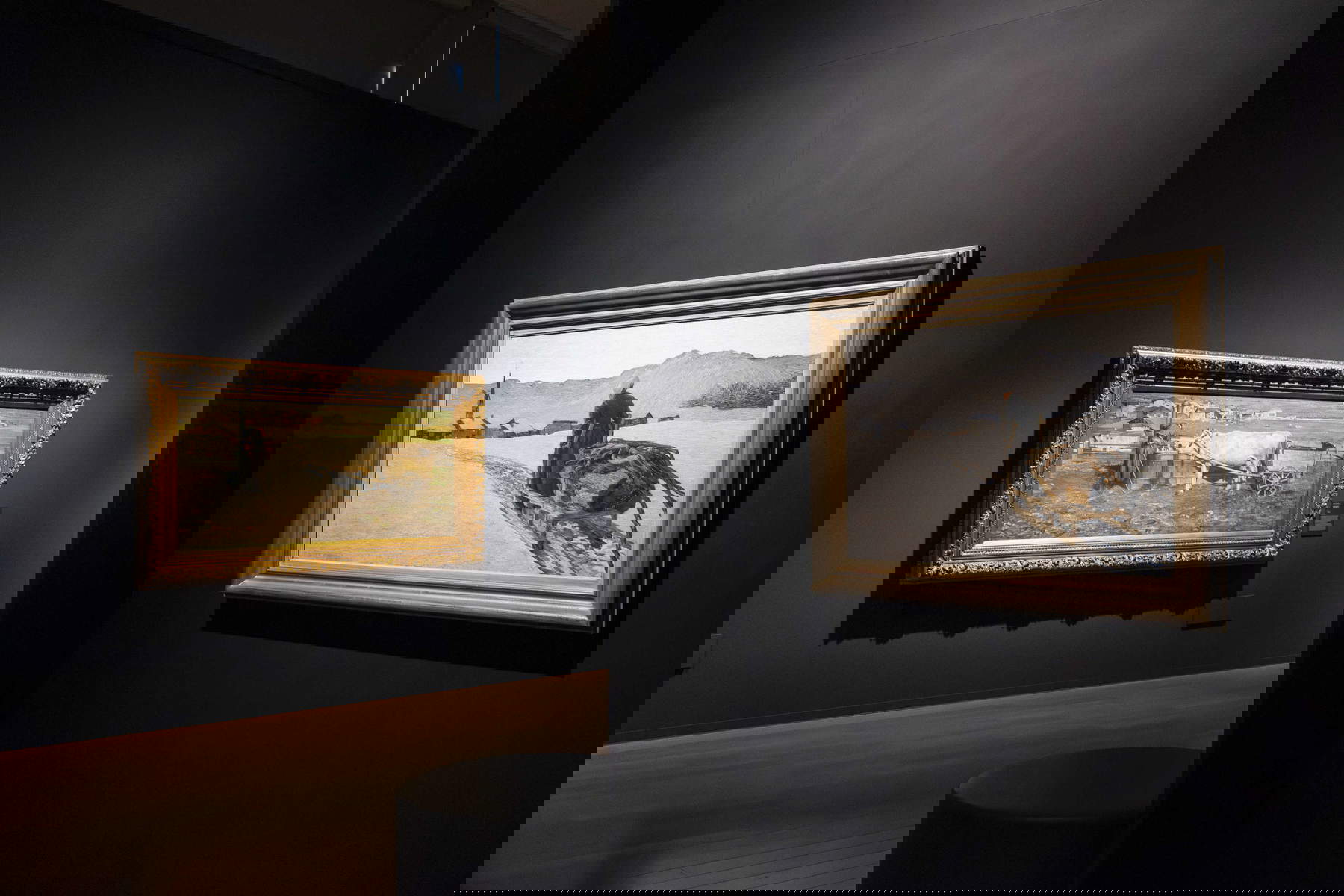 Montage de l'exposition Giovanni Segantini