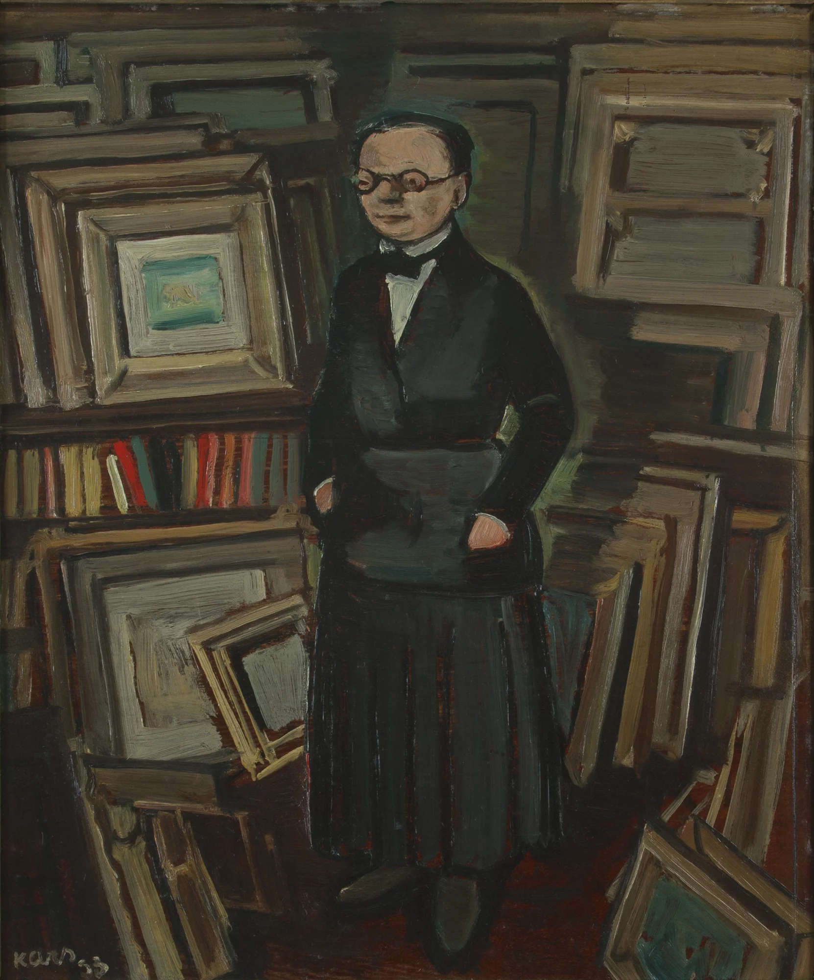 Georges Kars, Dans le salon de peinture (1933 ; huile sur contreplaqué, 56 &times; 46 cm ; Collection privée). Photo &copy; Jana Hojstričov&aacute;