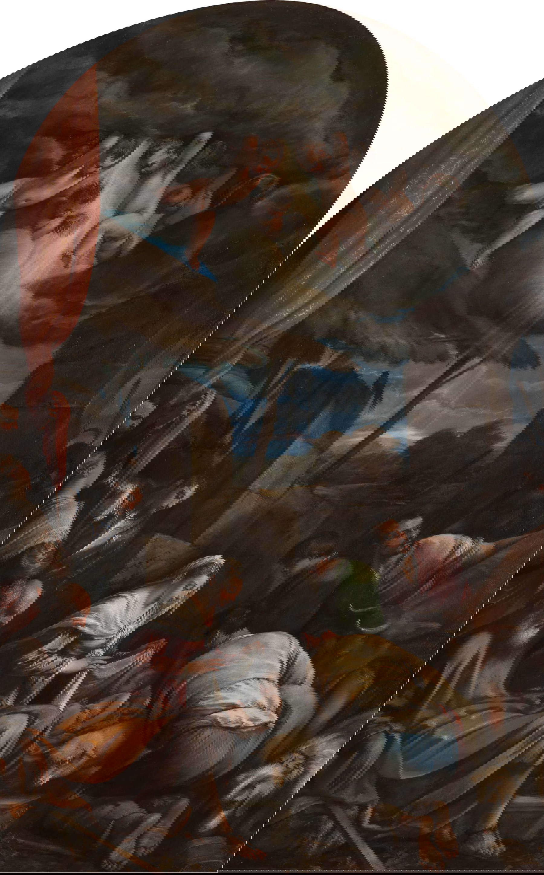 Jacopo Bassano, Adoration des bergers avec saint Couronne, saint Victor et un dévot (1568 ; huile sur toile, 239 x 149,5 cm ; Bassano del Grappa, Museo Civico, inv. 17)