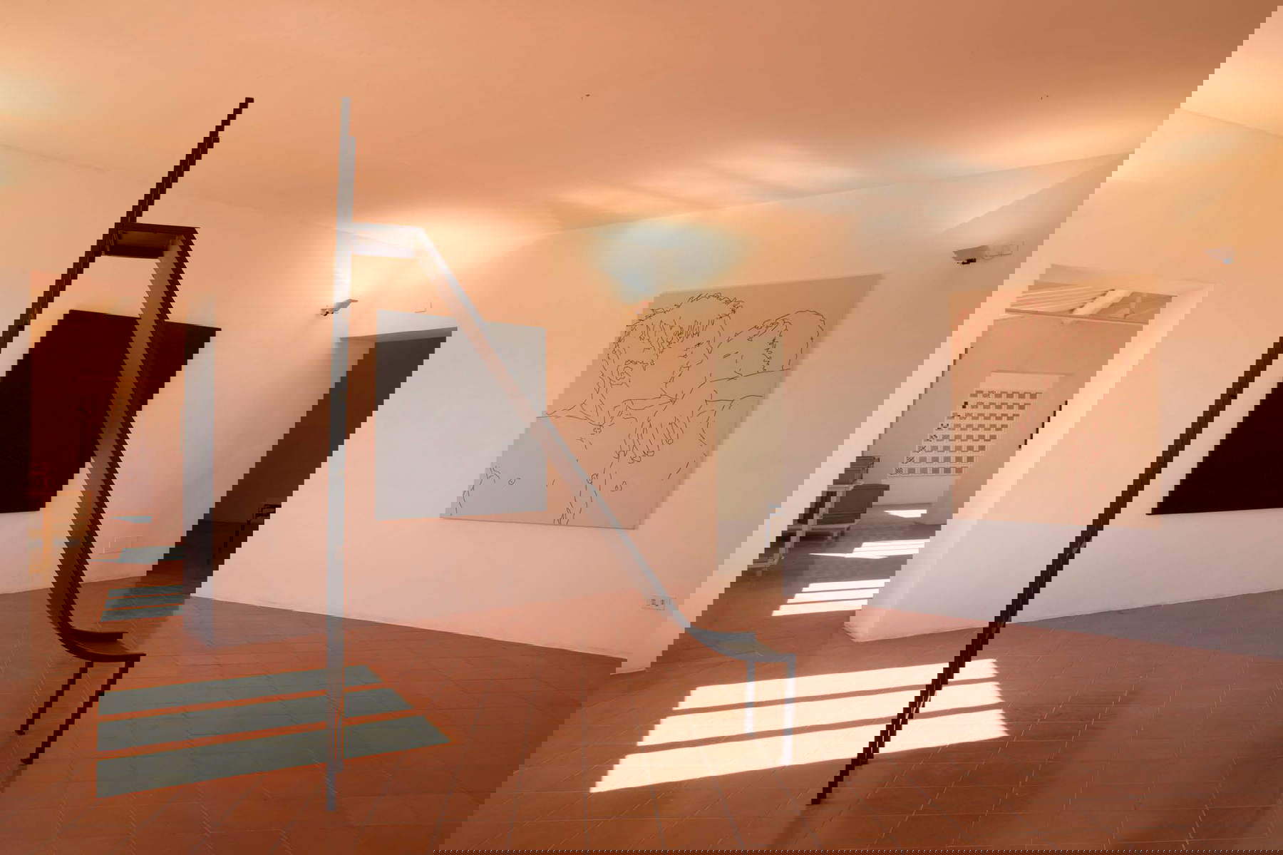 Franko B, Because Love, vista parcial de la exposición en el Palazzo Lucarini, 2016.