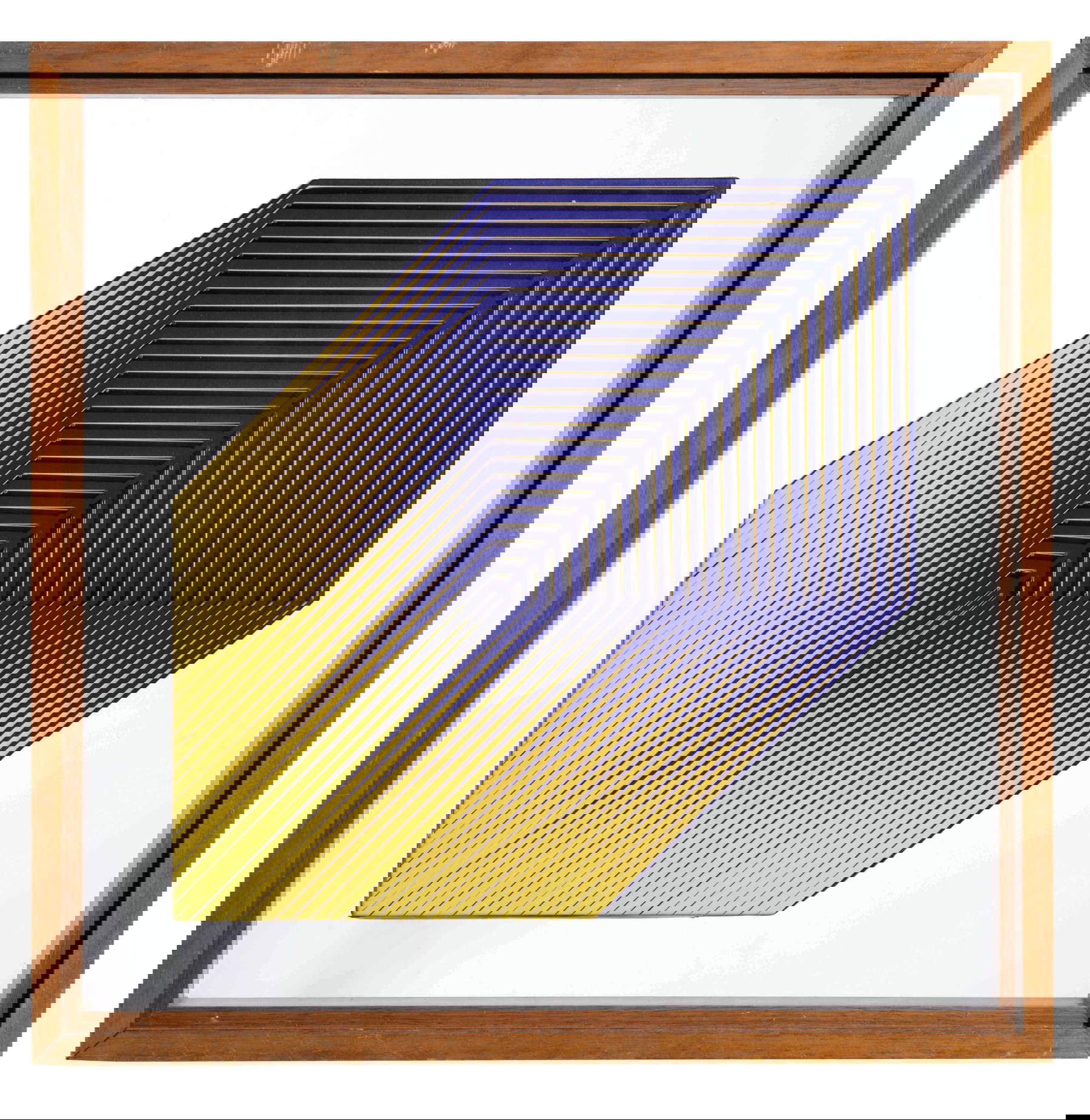 Alberto Biasi, Politipo (1975; lamelle in PVC e acrilico su tavola, 35 x 35 cm) Alberto Biasi, Politipo (1975; lamelle in PVC e acrilico su tavola, 35 x 35 cm)