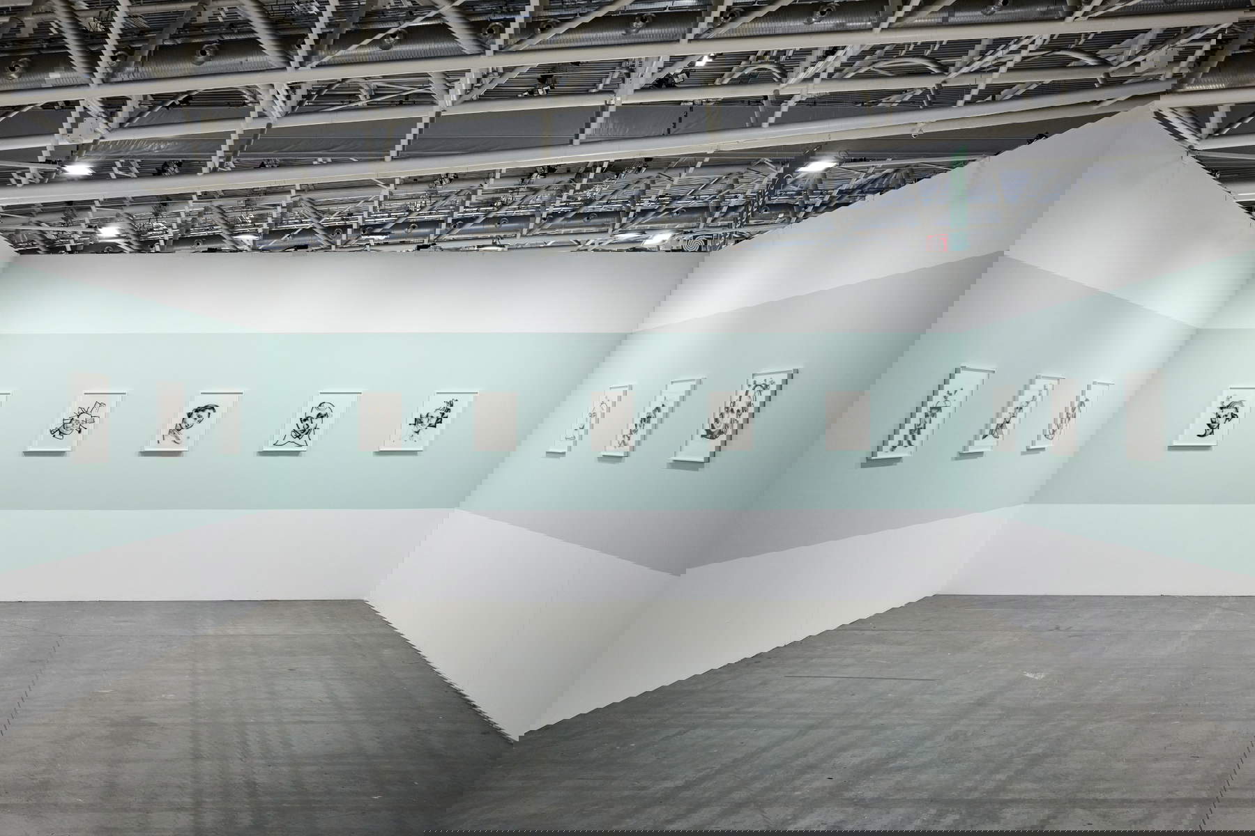 Alessandro Pessoli, serie Tenager faces (2024; acrílico sobre lámina de plástico, 45,5 x 30,5 cm; Una pieza). Galería P420. Fotos: &copy; Perottino-Piva-Castellano-Bergadano / Artissima