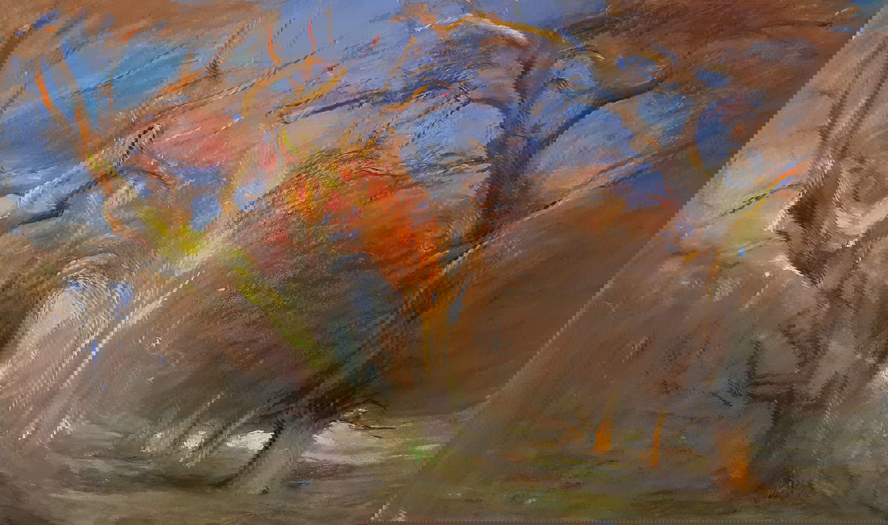 Alessandro Poma, Herbst (um 1919-1920; Pastell auf Papier, 40 x 70 cm) Alessandro Poma, Herbst (um 1919-1920; Pastell auf Papier, 40 x 70 cm)