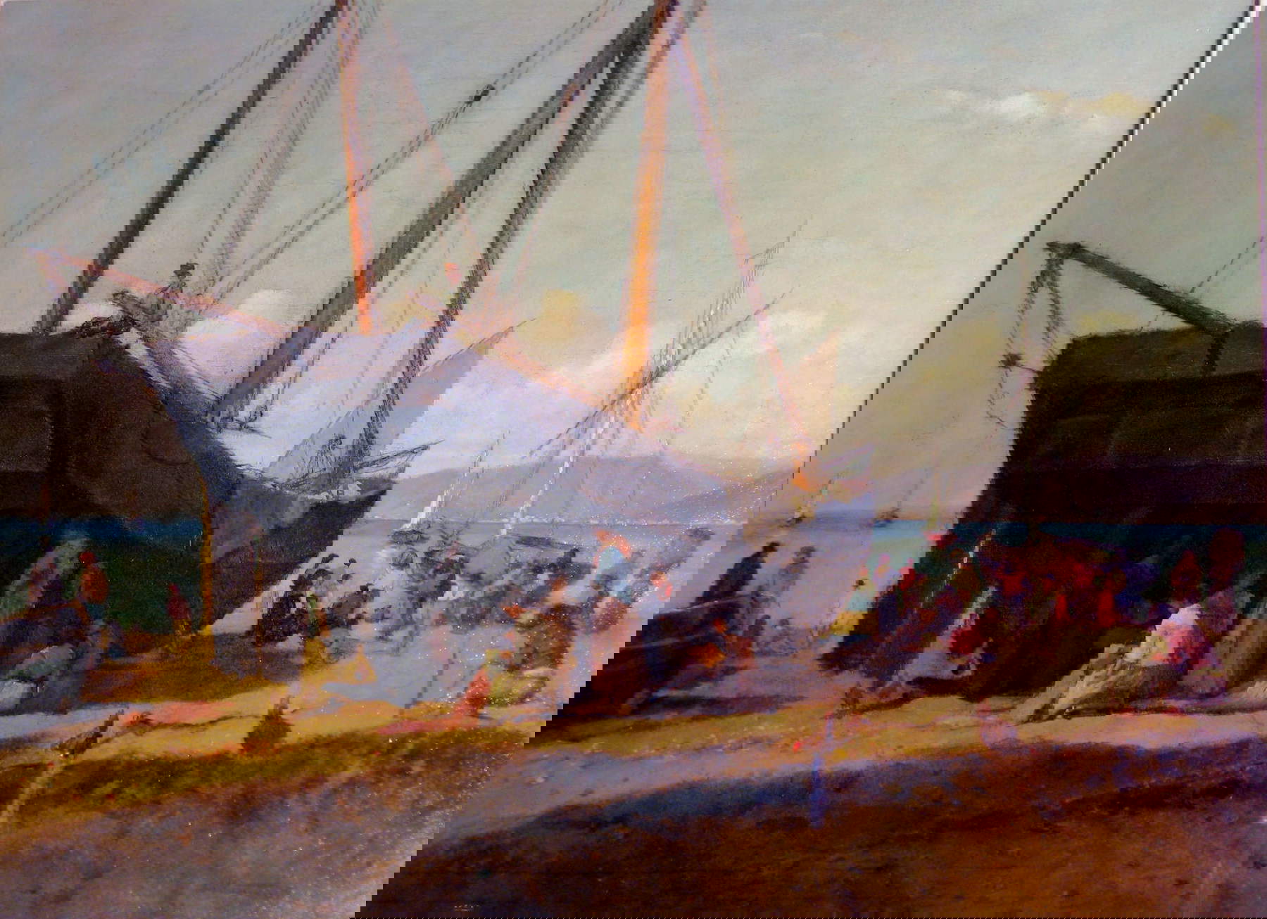 Alfonso Hollaender, Boot in Sestri Levante, 42 x 57 cm; Privatsammlung) Alfonso Hollaender, Boot in Sestri Levante, 42 x 57 cm; Privatsammlung)