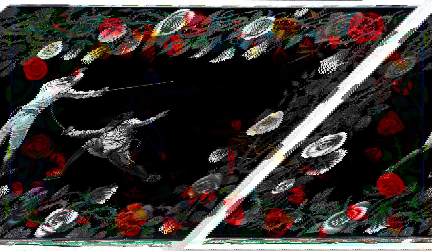 Alfonso Leto, Fioretto (2023; olio su scheda estratta da monitor, 60 x 85 cm)