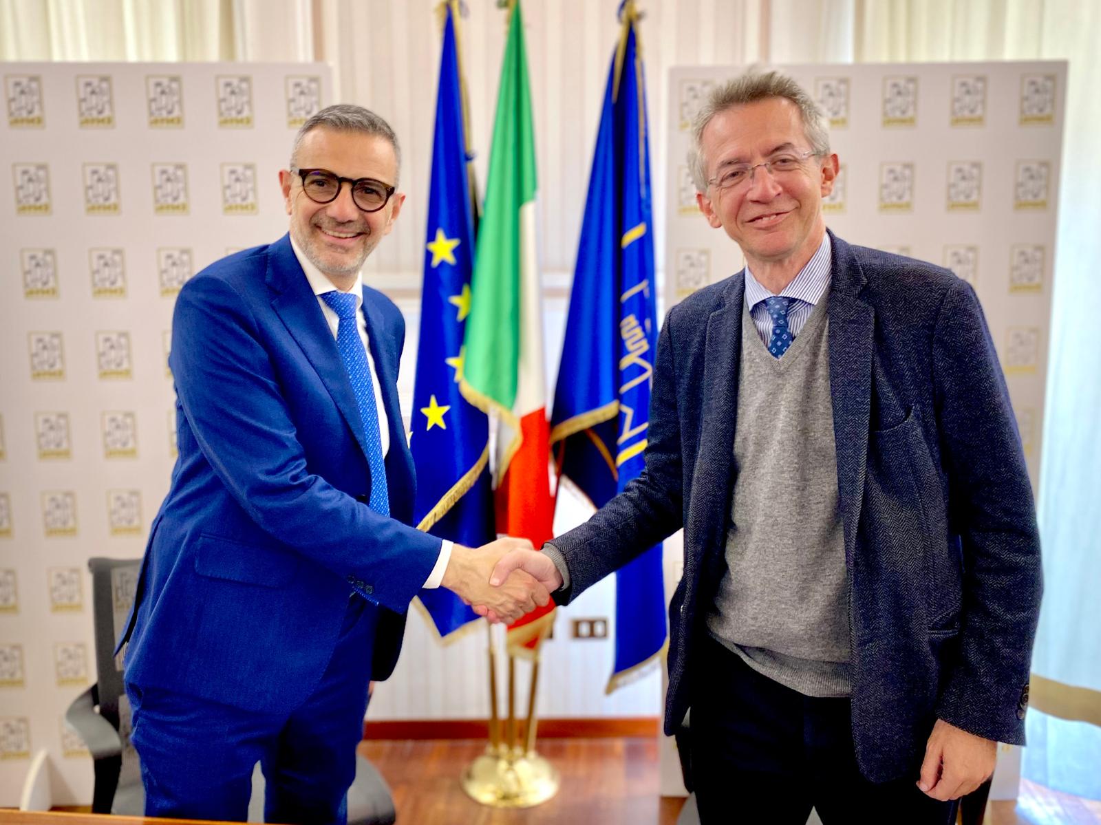 Gaetano Manfredi, president of Anci, and Fabio Tagliaferri, president and CEO of Ales.