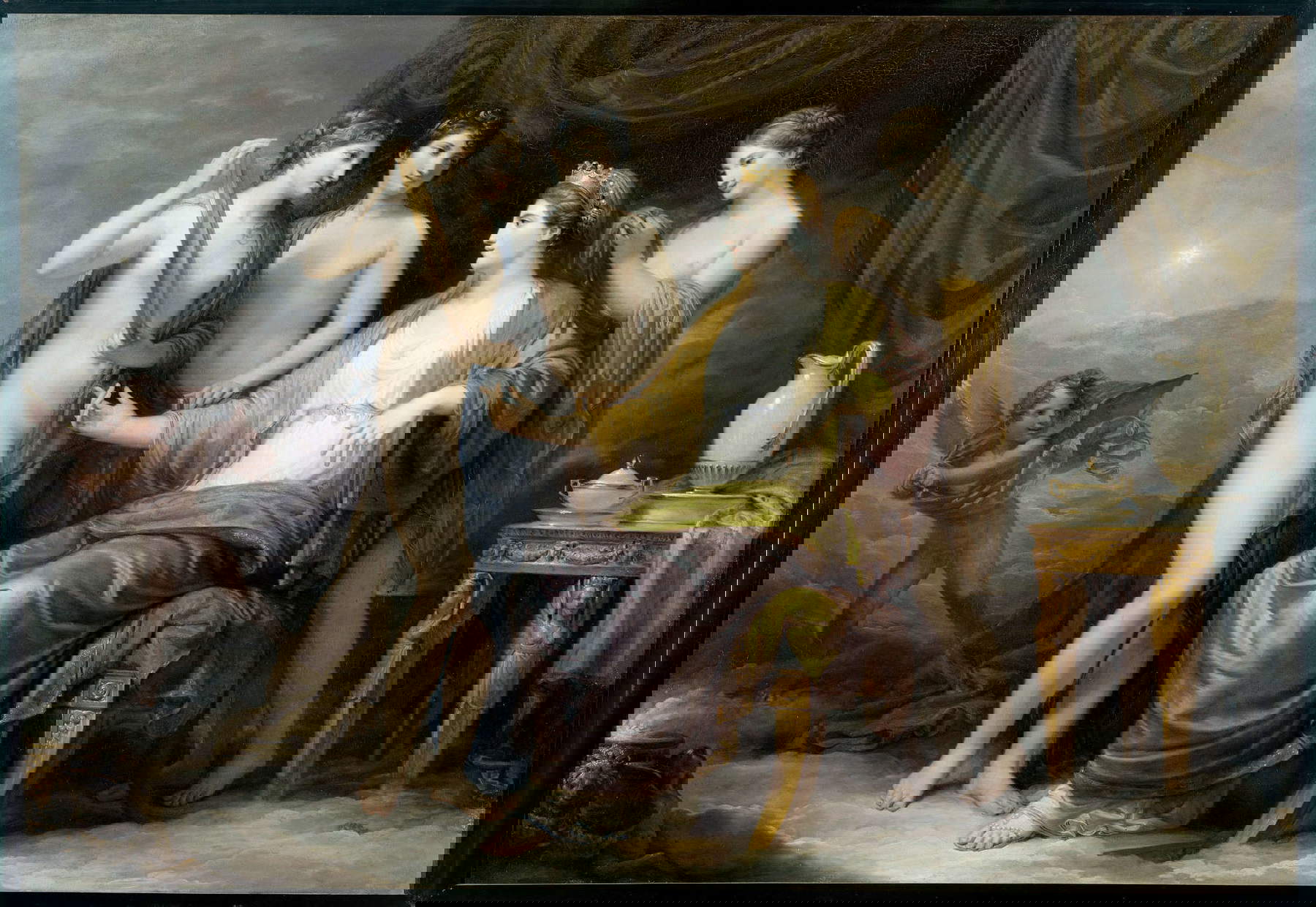 Andrea Appiani, Juno und die Grazien (um 1803 - 1810; Öl auf Leinwand, 100 x 142 cm; Brescia, Fondazione Brescia Musei, Pinacoteca Tosio Martinengo) &copy; Fotoarchiv Musei Civici di Brescia- Fotostudio Rapuzzi