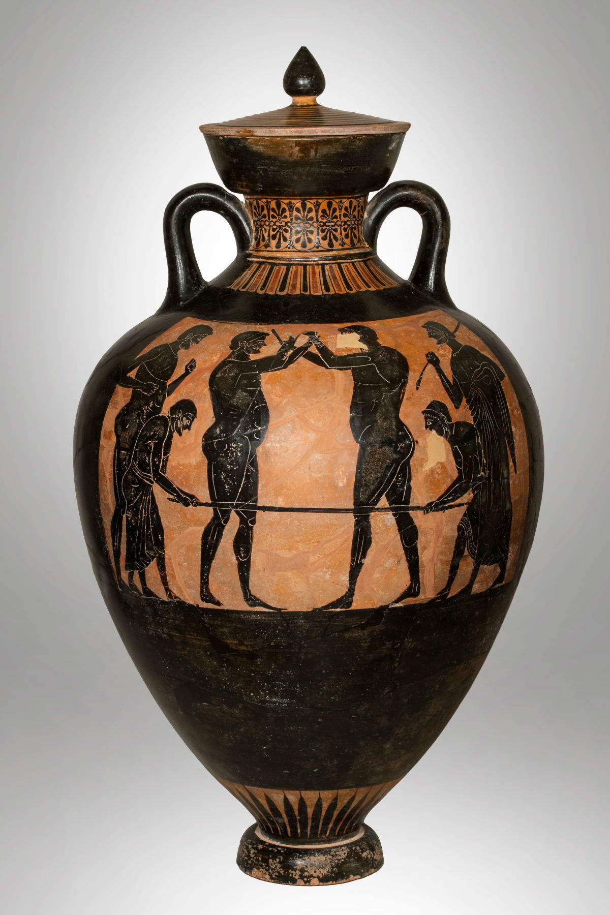 Ánfora Panatenaica del Atleta de Tarento (480 a.C.; Tarento, Museo Arqueológico Nacional) Foto: Museo Arqueológico Nacional MArTA
