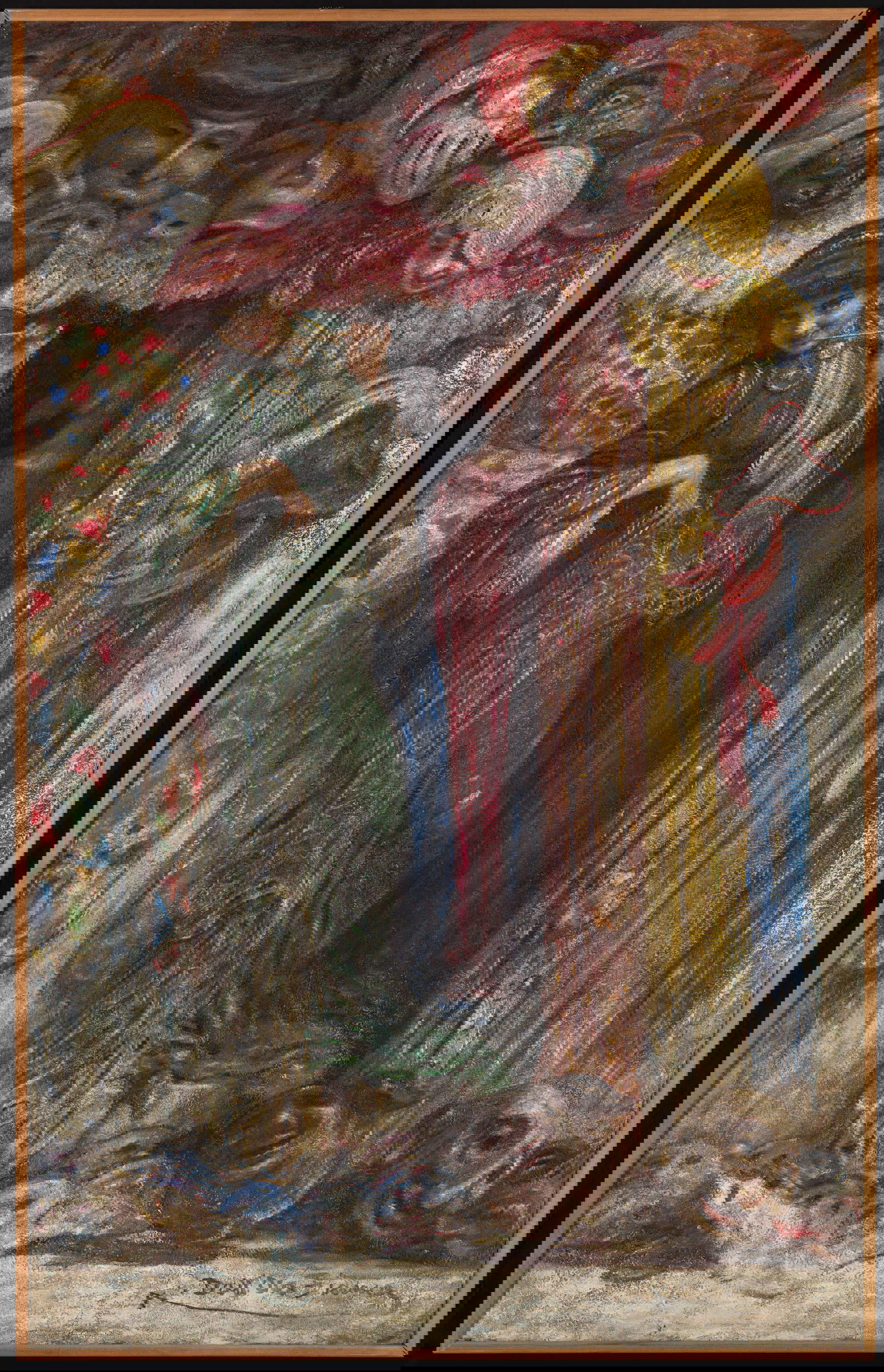 Angelo Dall&rsquo;Oca Bianca, Le maschere (La politica) (1905; olio su tela, 200 &times; 127,5 cm; Verona, Musei Civici di Verona, Galleria d&rsquo;Arte Moderna Achille Forti)