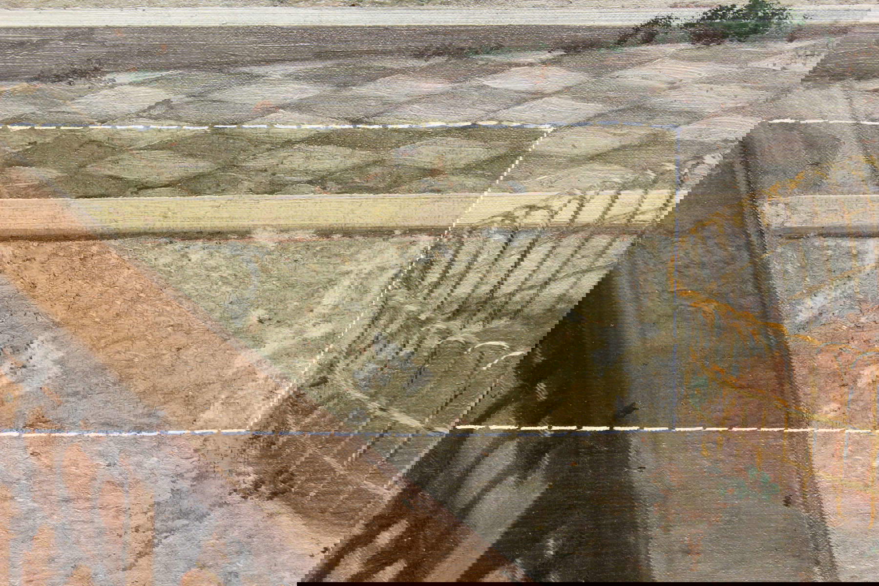 Restauration : cheville avec niveau de saleté