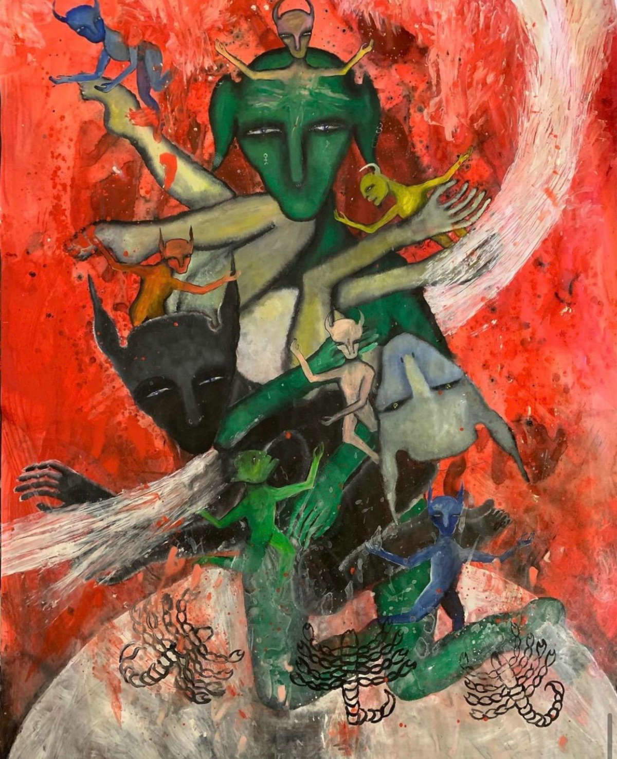 Anna Dare de los Reyes, Ohne Titel (2021; Mischtechnik auf Papier, 150 x 120 cm). Mit freundlicher Genehmigung von Cellar Contemporary Anna Dare de los Reyes, Ohne Titel (2021; Mischtechnik auf Papier, 150 x 120 cm). Mit freundlicher Genehmigung von Cellar Contemporary