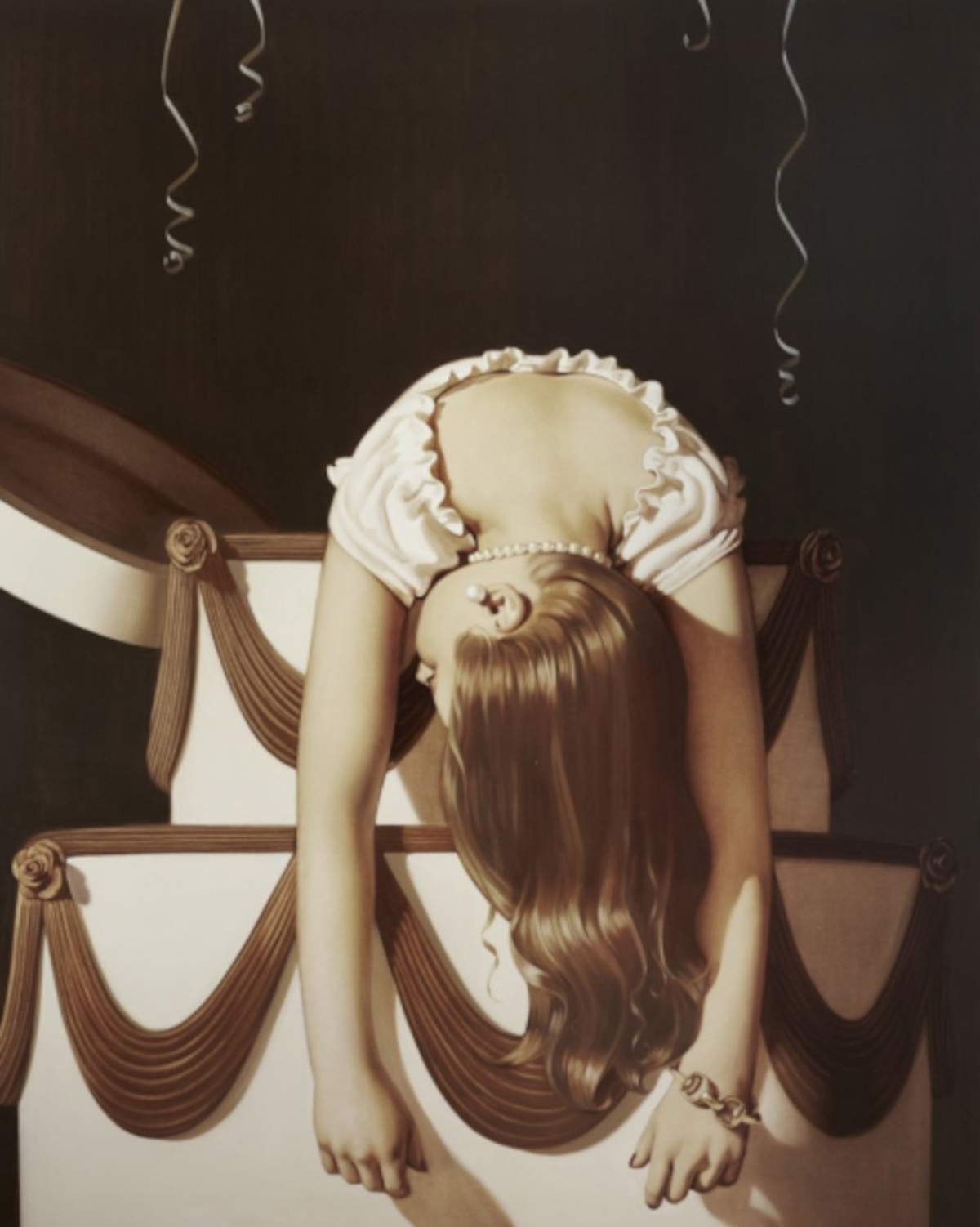 Anna Weyant, Celebrated (2020 ; huile sur toile, 152,4 x 121,9 cm ; collection Rick Salomon) &copy; Anna Weyant