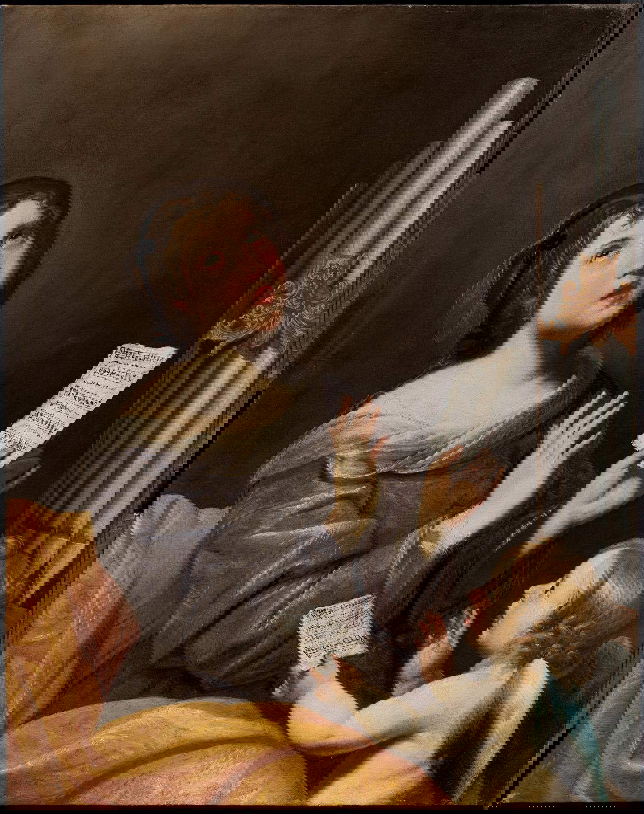 Annella Di Massimo (Diana Di Rosa), Santa Cecilia y un ángel (c. 1630-1640; Boston, Museum of Fine Arts, Henry H. and Zoe Oliver Sherman Fund) &copy; Museum of Fine Arts, Boston.