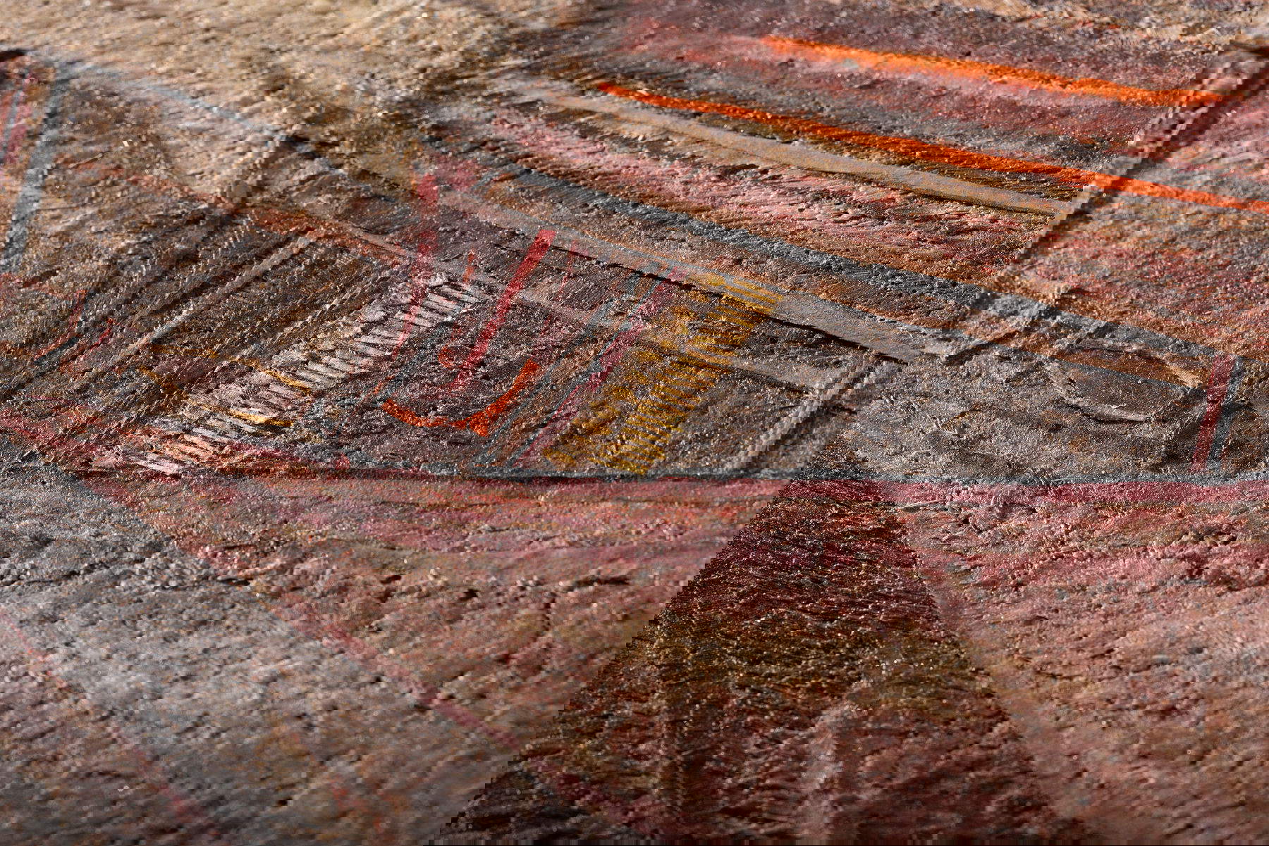 Anonymer mexikanischer Künstler, Porträt des Kardinals Giulio Rospigliosi, Detail (ca. 1665-1666; Feder und Federmosaik und Papel Amatl auf Kupfer, 60 X 46 cm; Mailand, MUDEC - Museo delle Culture). Foto: &copy;Federico Manusardi