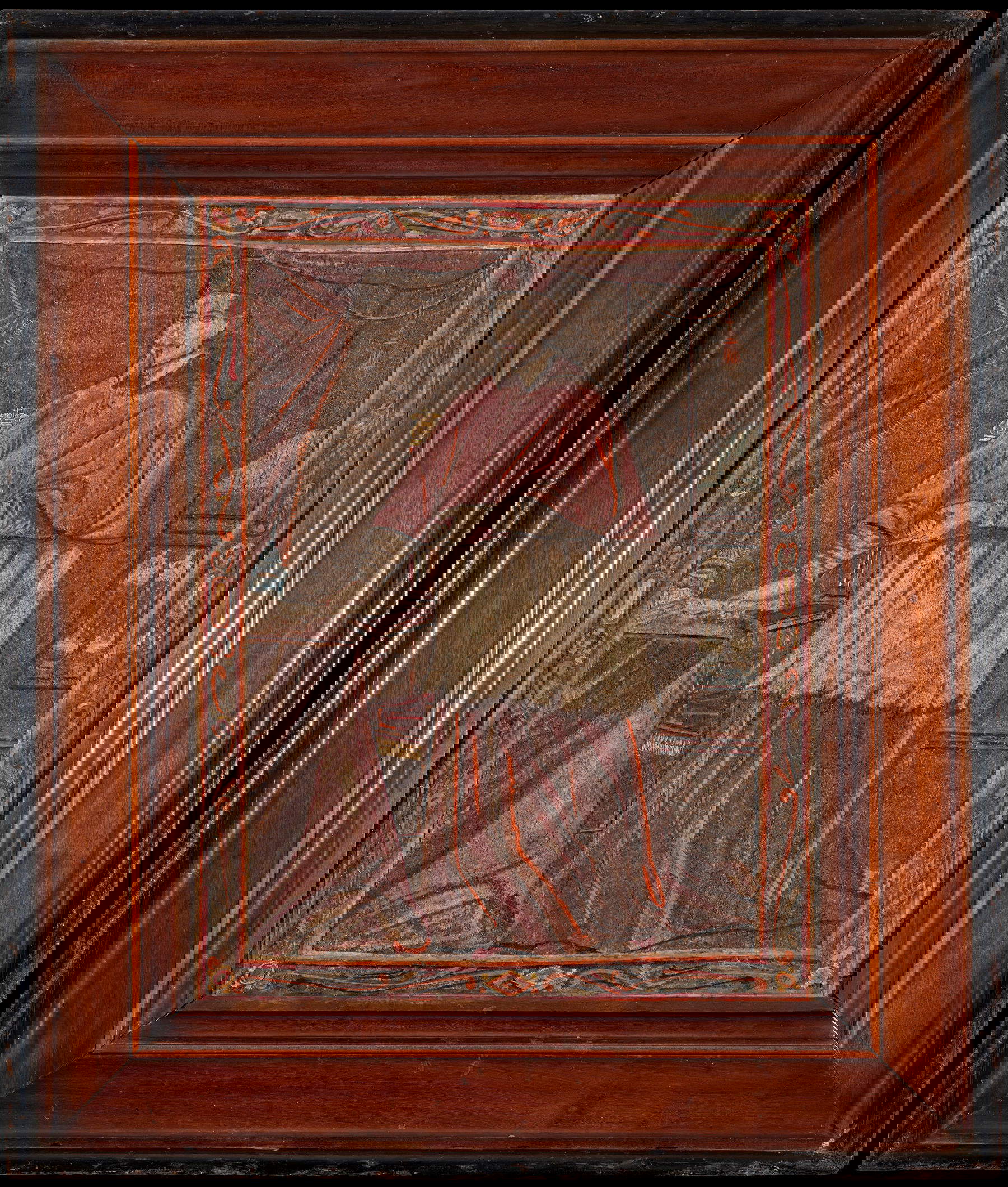 Anonymer mexikanischer Künstler, Porträt des Kardinals Giulio Rospigliosi (um 1665-1666; Mosaik aus Federn und Papel Amatl auf Kupfer, 60 X 46 cm; Mailand, MUDEC - Museo delle Culture). Foto: &copy;Federico Manusardi