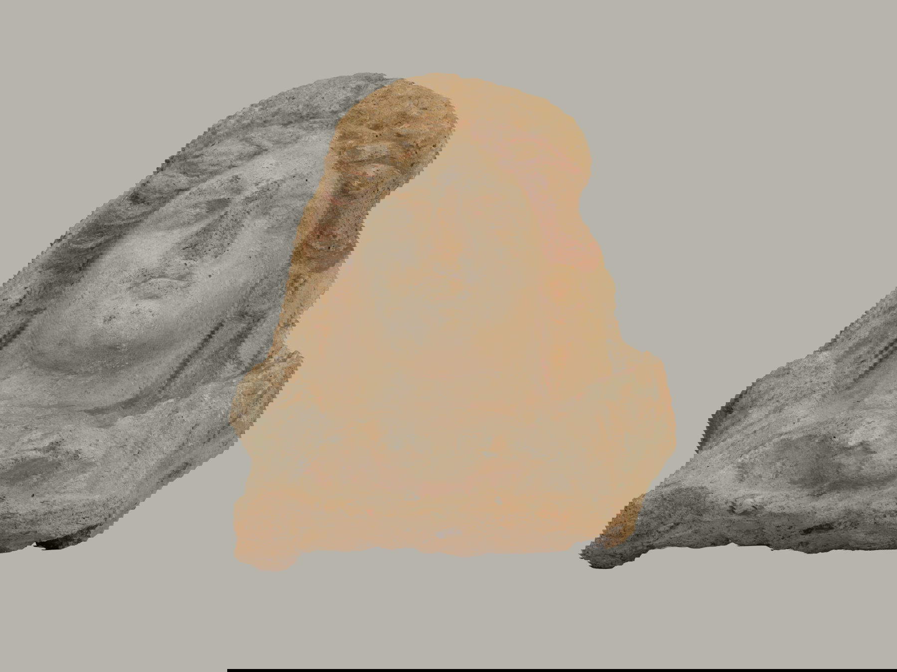 The three restored Etruscan antefixes