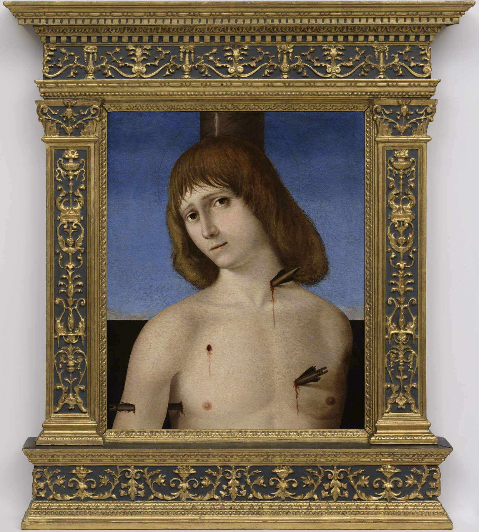Antonio de Saliba, Saint Sebastian (panel, 44 x 36 cm; Messina, Accascina Museum)