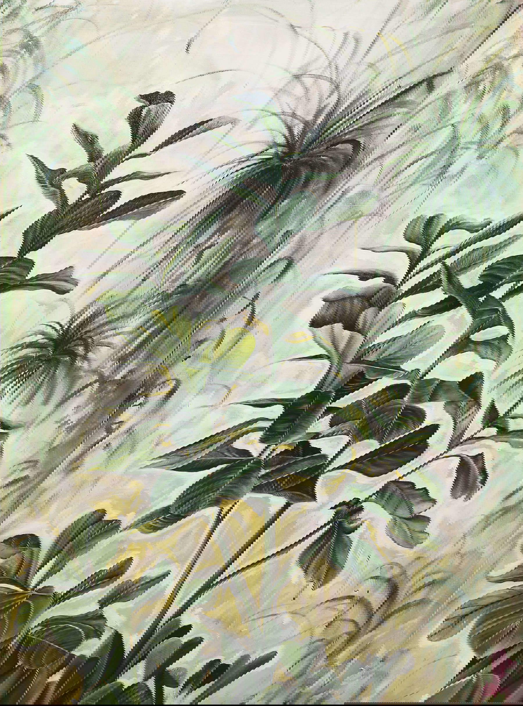 Antonio Bardino, Plantes (2023 ; huile sur toile, 70 x 100 cm) Antonio Bardino, Plantes (2023 ; huile sur toile, 70 x 100 cm)