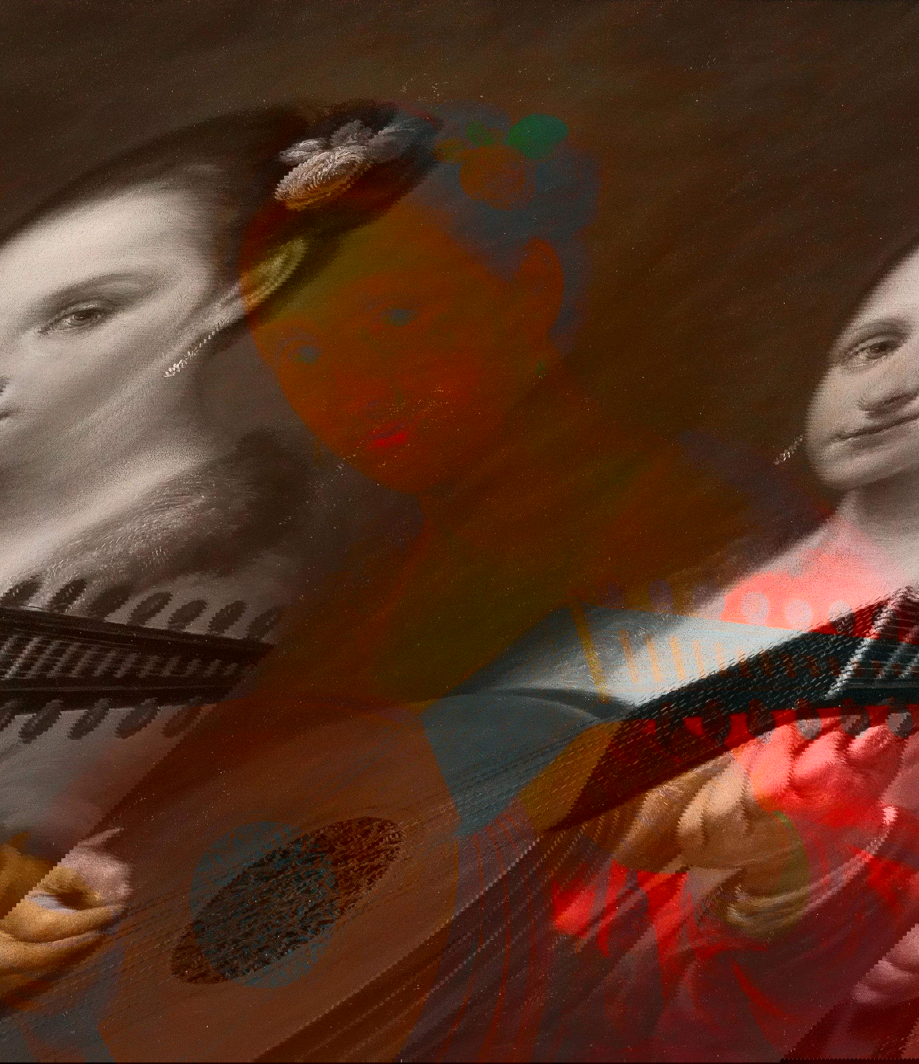 Antonio Beccadelli, Muchacha afinando un laúd (óleo sobre lienzo) Foto: &copy; Fundación Carisbo