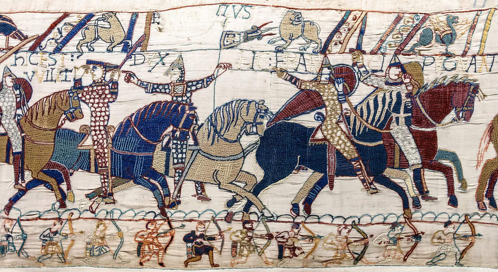 Tapisserie de Bayeux (XIe siècle ; tissu de lin, 70 m ; Bayeux, musée de Bayeux)